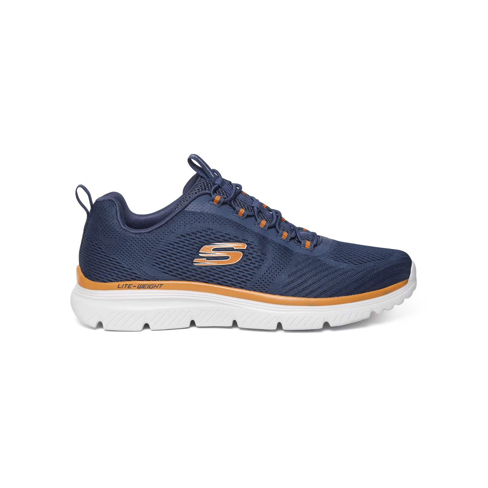 Skechers Men’s Burns 2.0 Slip-On Athletic Shoe Gray/Orange WIDE – Freeshipping