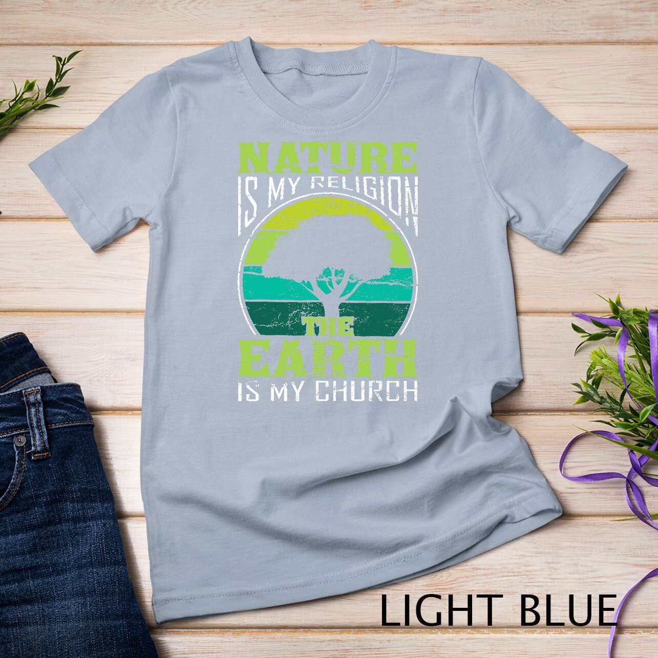 Native American Day Nature Is My Religion Earth Is My Church Unisex T-shirt