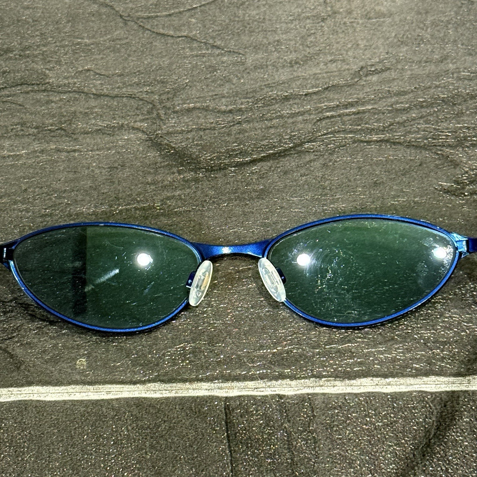 OAKLEY Teaspoon Rare Blue Sunglasses Authentic Fair Condition See Pictures