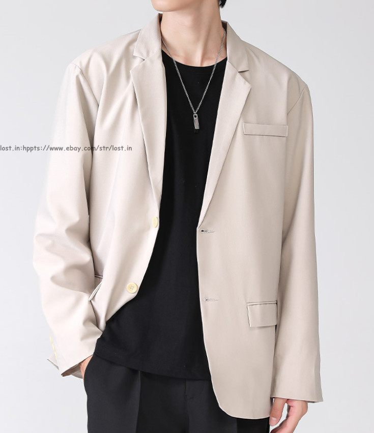 Men Slim Fit Casual Button Blazer Summer Thin Casual Suit Jacket Business Coats