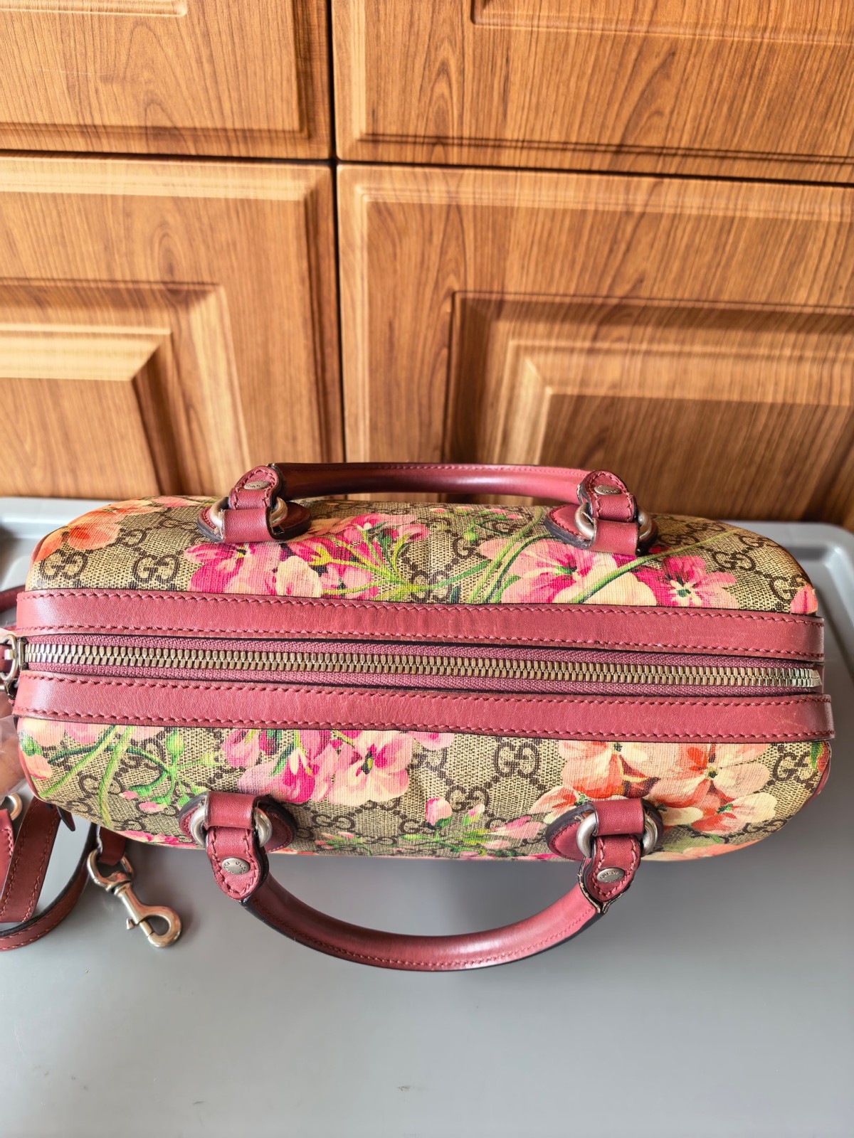 Gucci Pre-Owned Authentic GG Blooms Luxury Handbag 409529 26*17*13cm