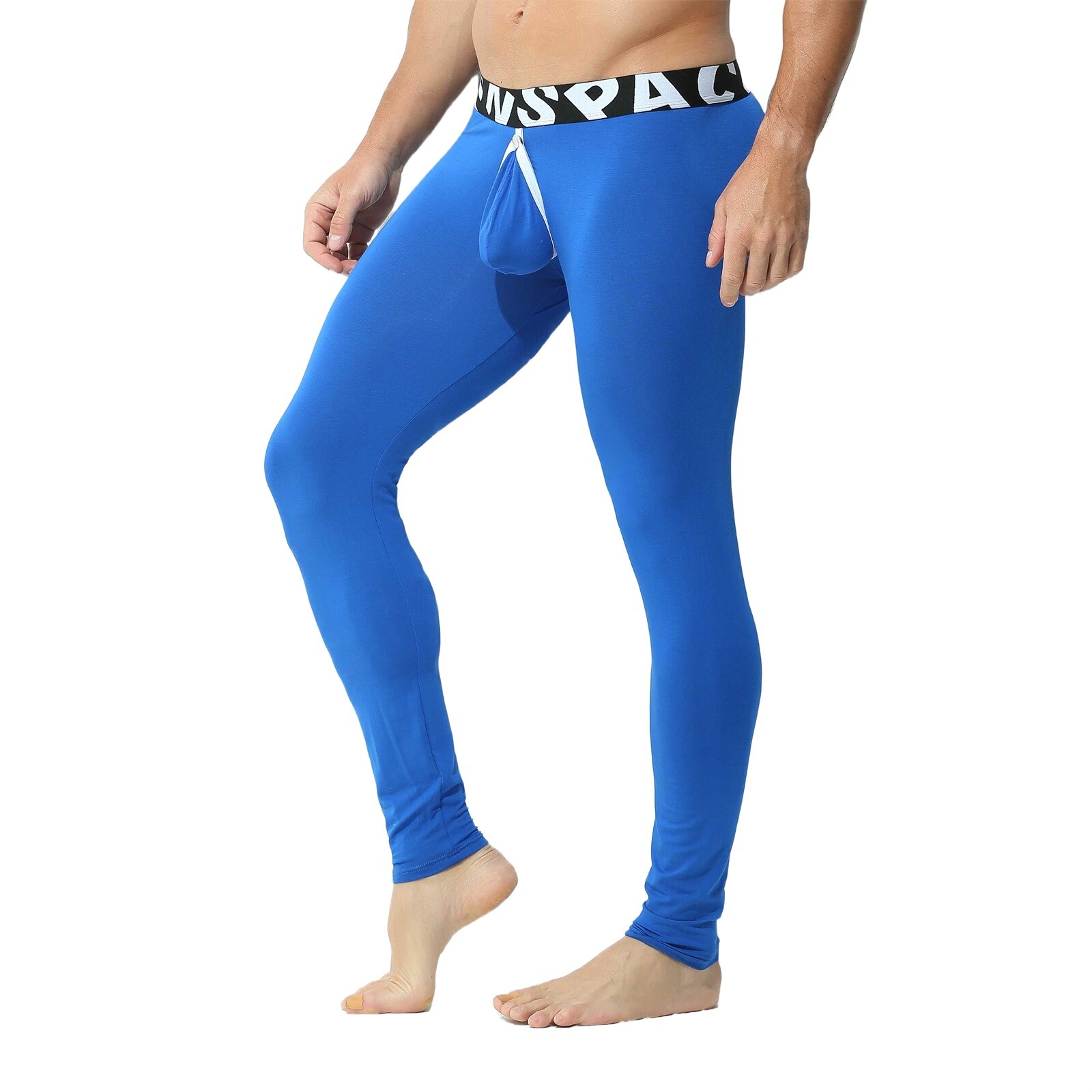 Men Sexy Thermal Long Johns Legging Pants U Convex Seperate Pouch Soft Underwear