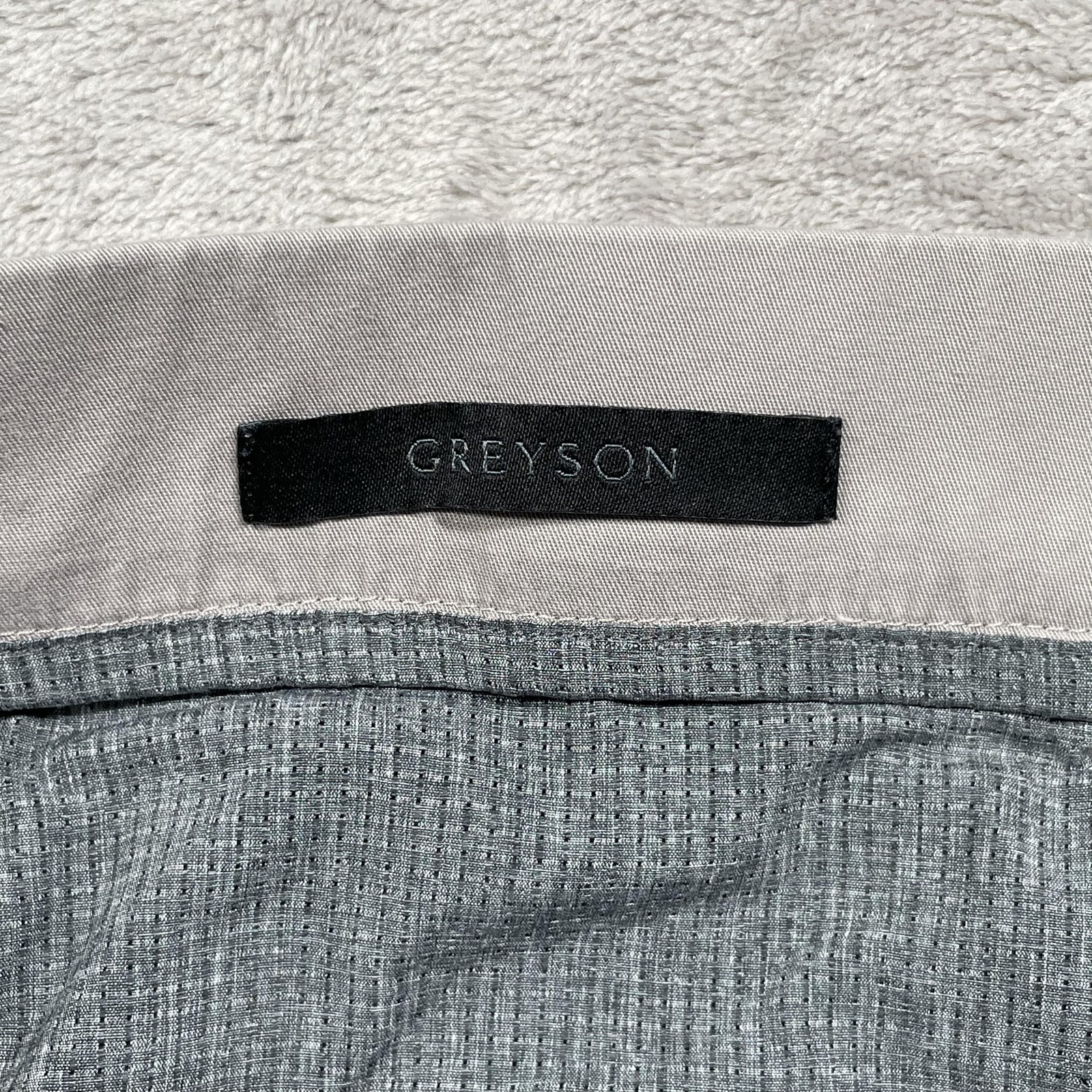 Greyson Pants Mens 32×32 Gray Stretch Chino Slim Fit Casual Golf 5 Pocket