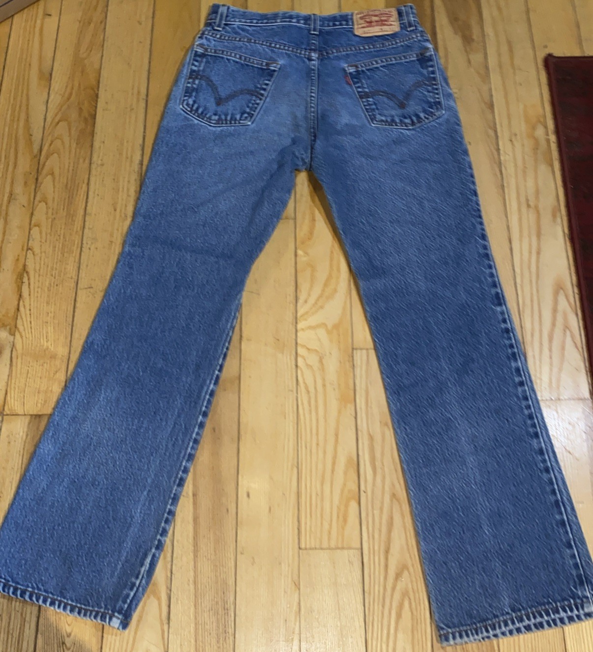 Levis Jeans Mens 31 X 32 517 Bootcut Relaxed Fit Med Light Wash Jeans Distressed