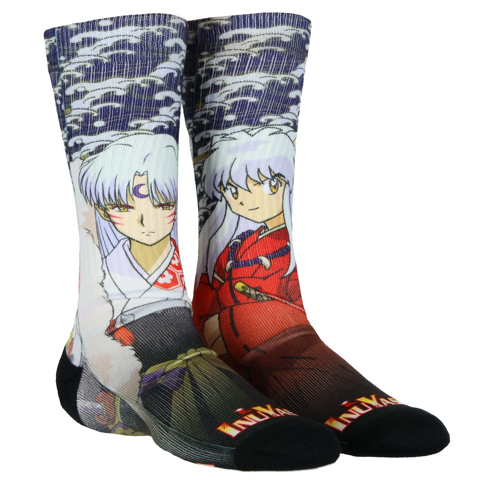 InuYasha Men’s Sesshomaru & Inuyasha Sublimation Crew Socks 1 Pair (10-13)