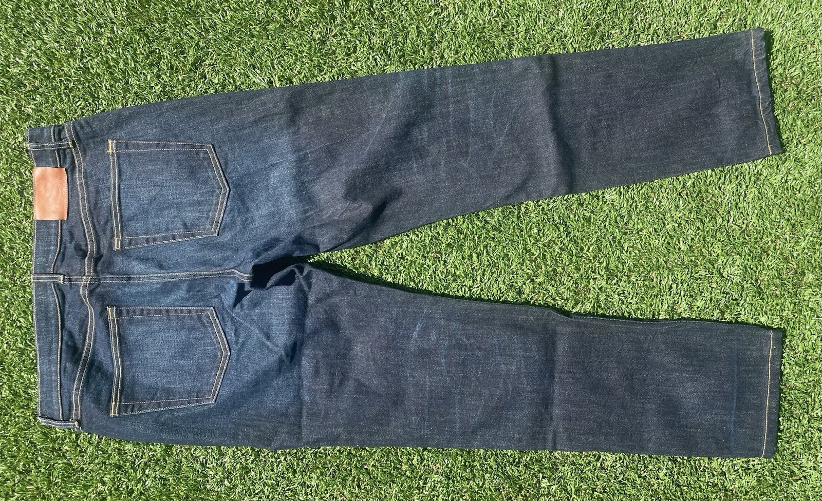 Buck Mason Jeans 34×32 Standard Fit Stretch Denim Cotton Blue Mad in the US