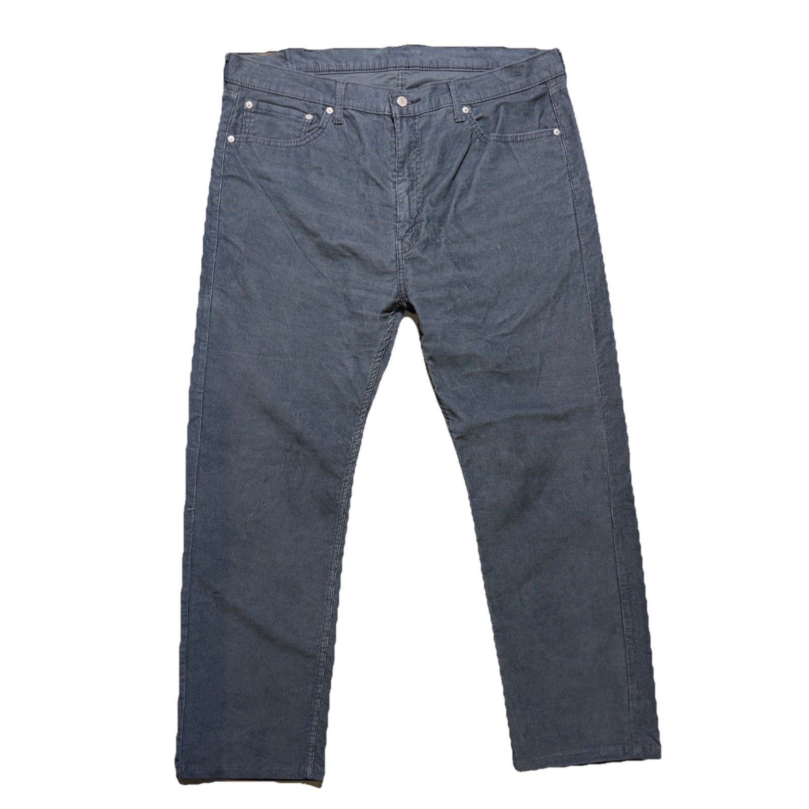 Levis 505 Corduroy Pants Stretch Jeans Straight Leg Blue Mens 40X30