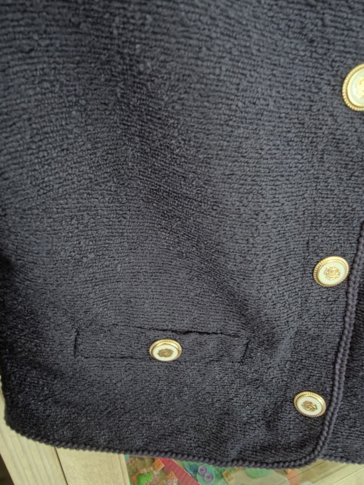 New Womens Free Assembly Crew Neck Jacket, Darkest Navy, Size Small (4-6)