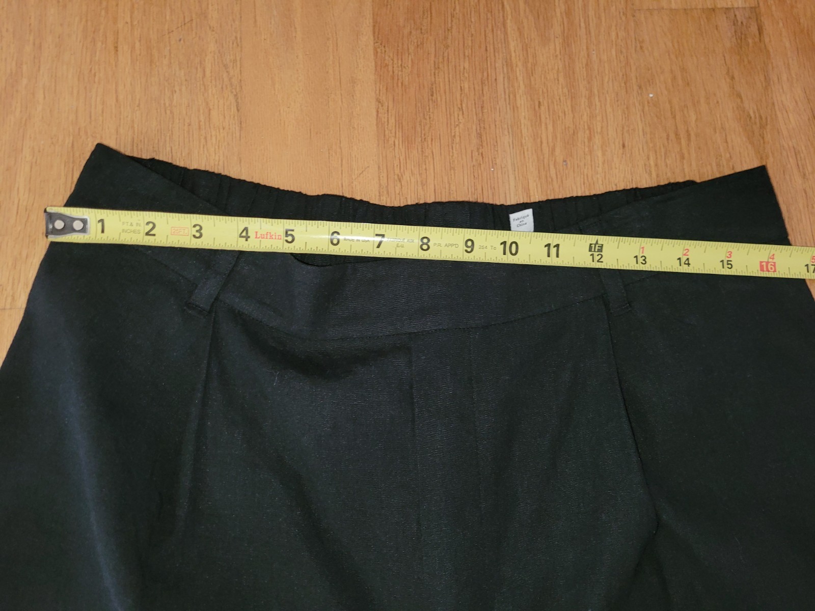 Vince V963722291 Linen Blend High-Waist Wide-Leg Pull-On Pants Black Size L
