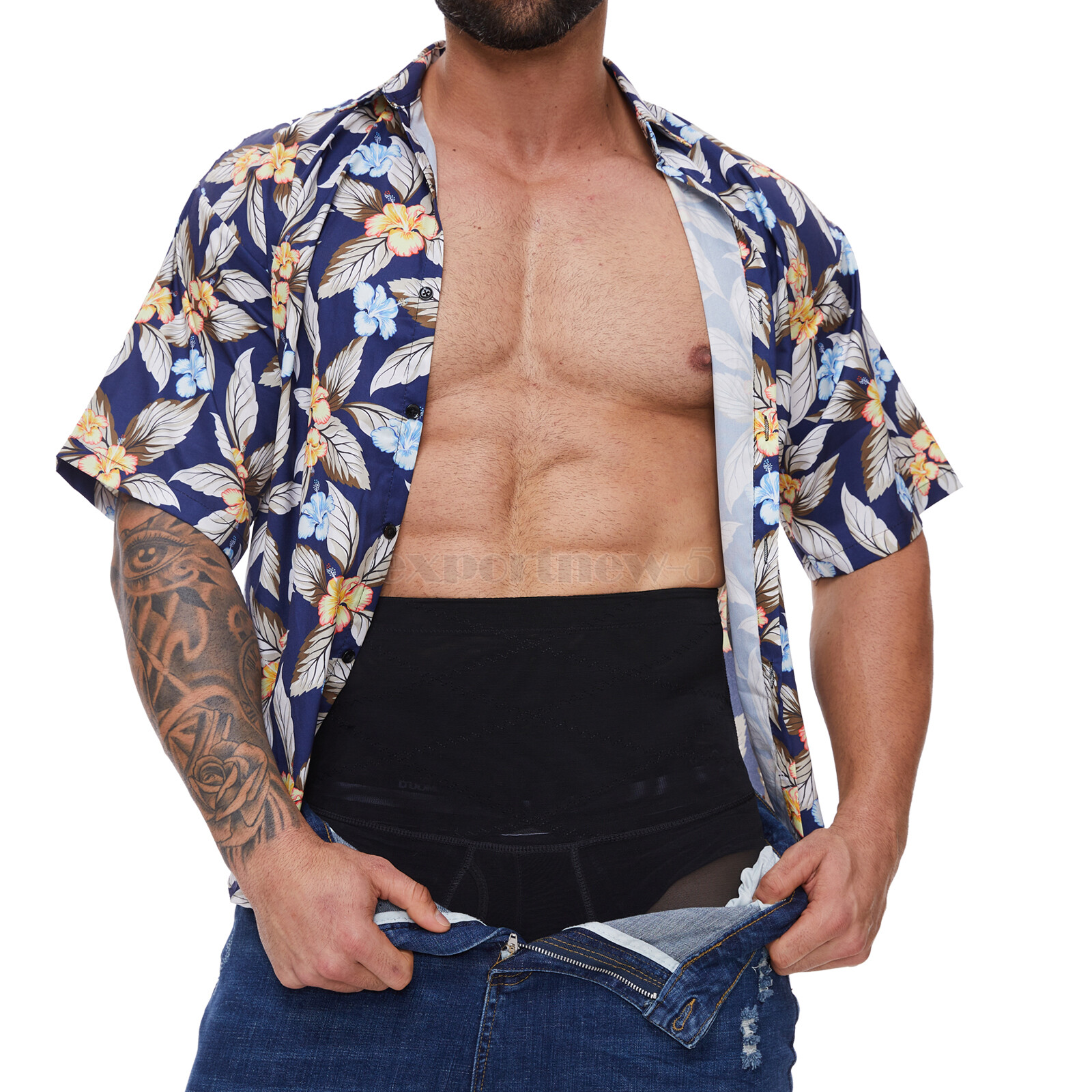 Fajas Colombiana para Hombre Stomach Shaper Boxer Brief Breathable Shapewear Men