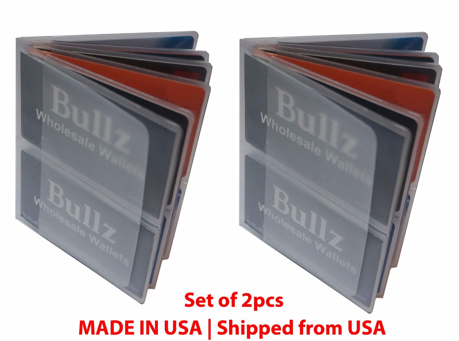 Set of 2 Heavy Duty 6 Pages Hipster Mens Wallet Inserts New MADE IN USA e4106