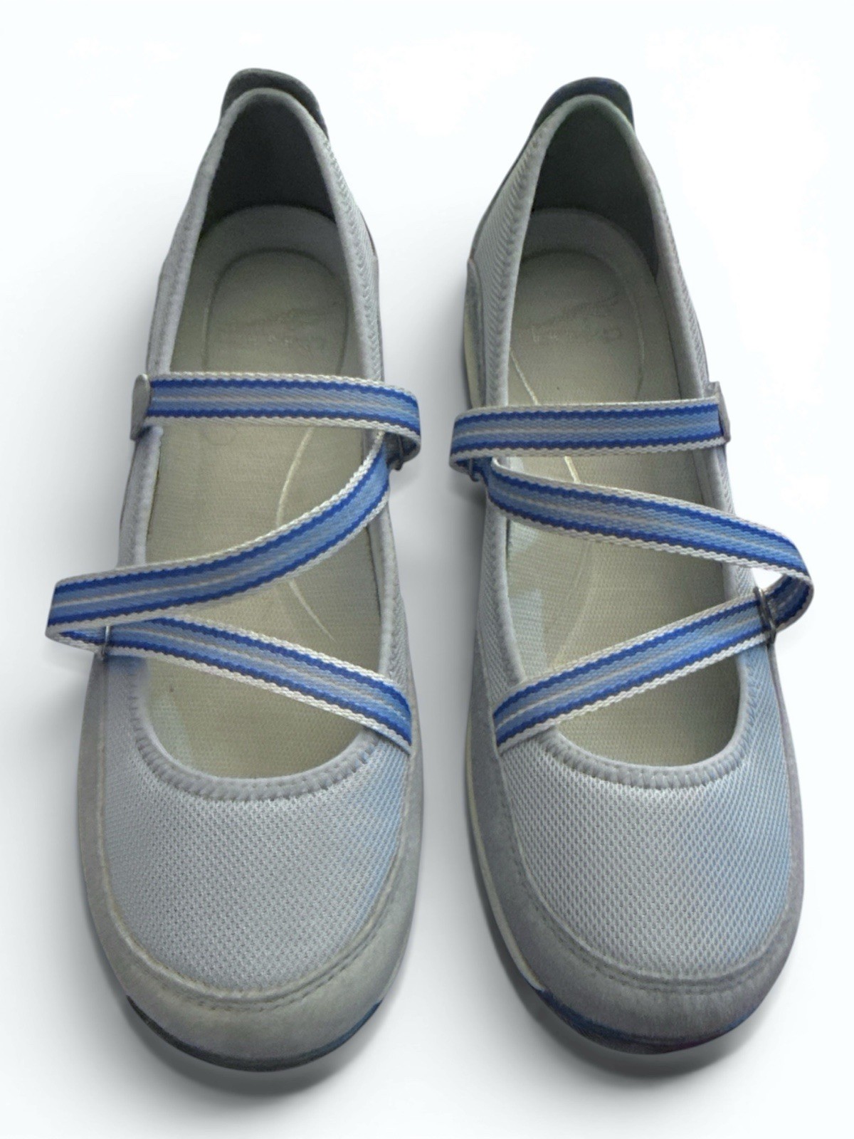 Dansko Hazel Mary Jane Sneaker Comfort Shoes 10.5/41 Light Blue Suede Hook Loop