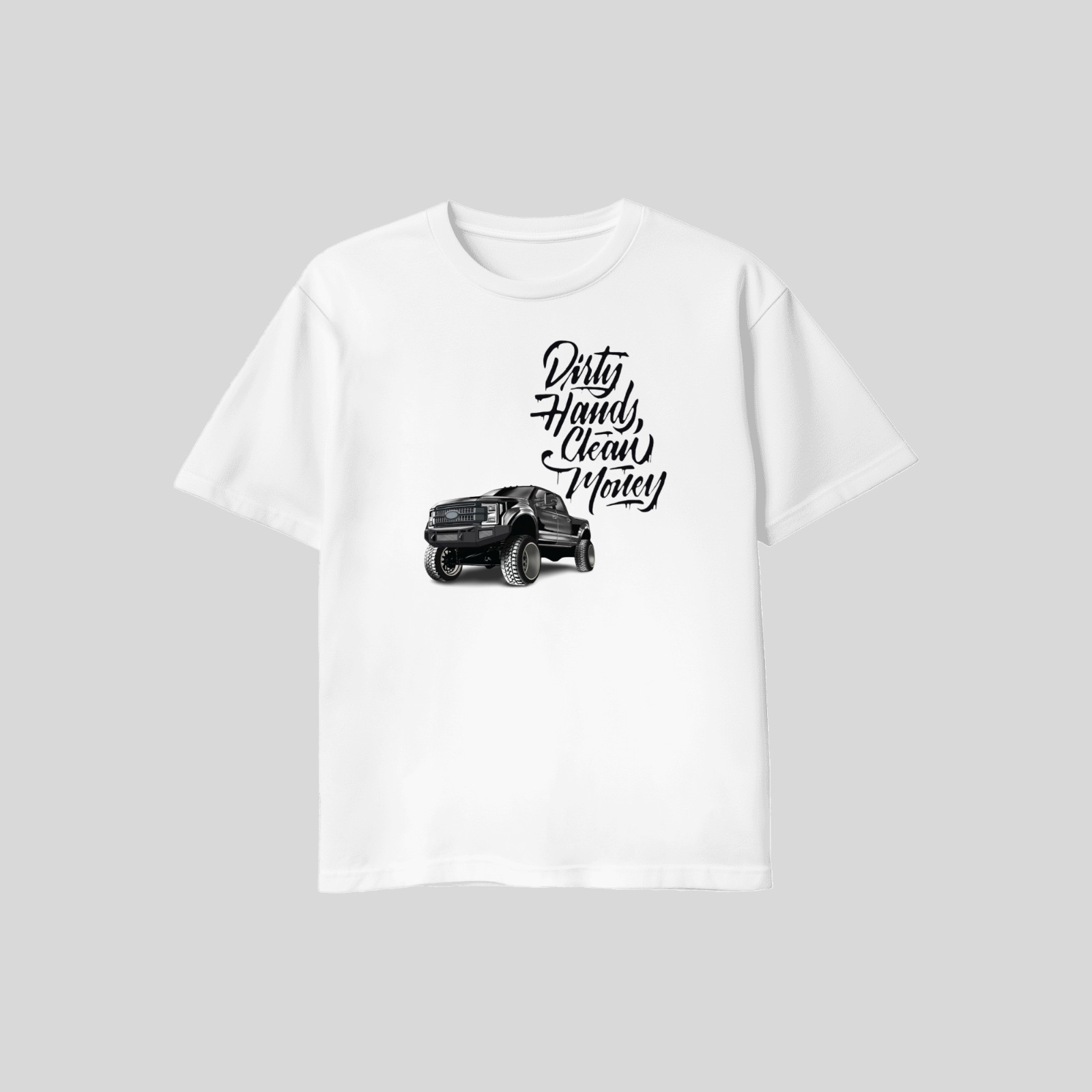 Dirty Hands Clean Money Ford F250 F350 T Shirt White XL L M
