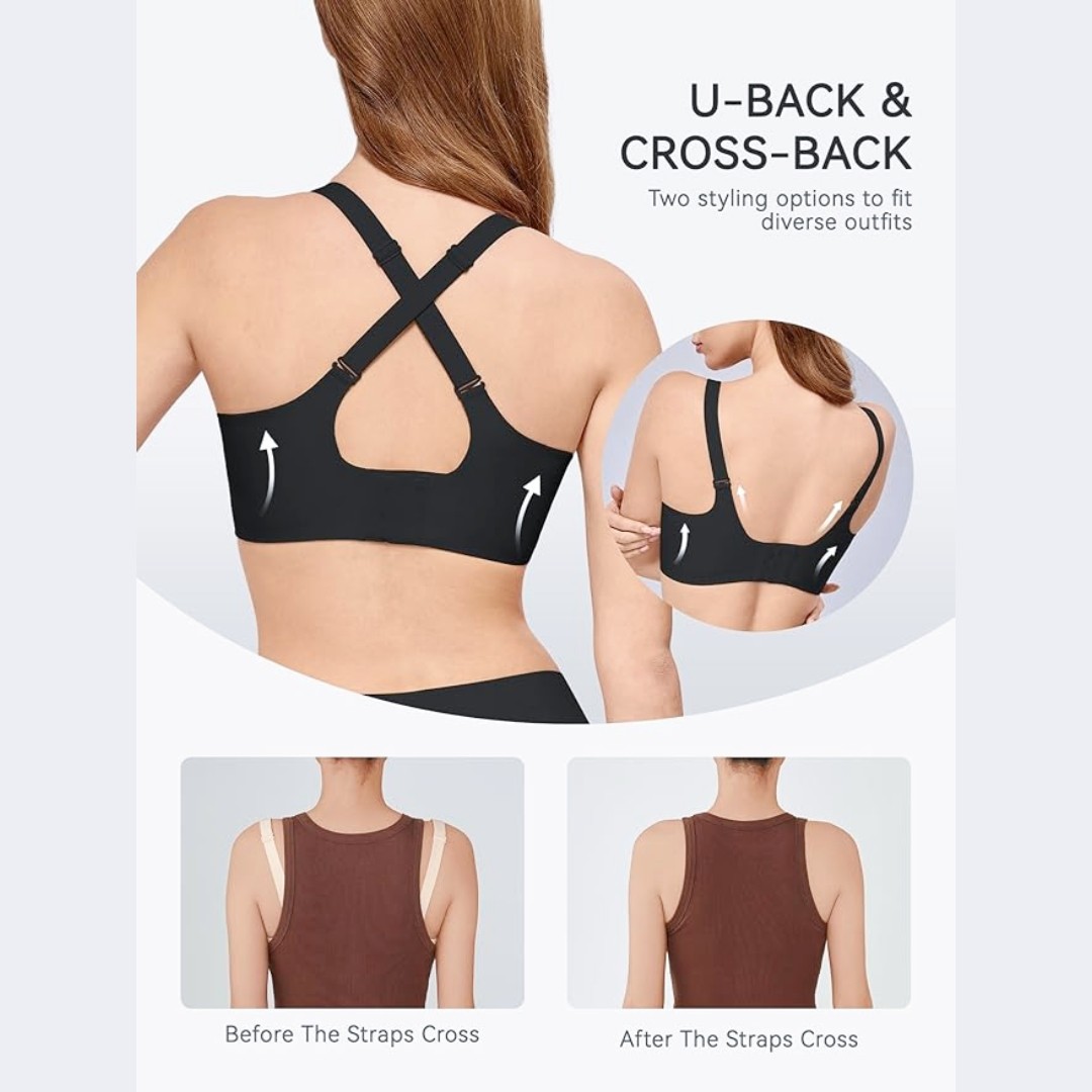 Wireless Bras for Women No Underwire Jelly Bras Seamless Push Up Full Coverage