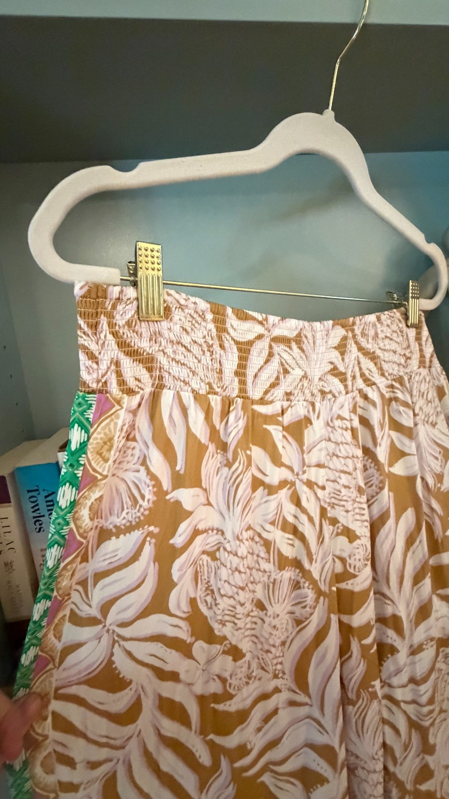 Lilly Pulitzer Octavia Pant Set M Strapless Smocked Wide Leg Resort Coastal