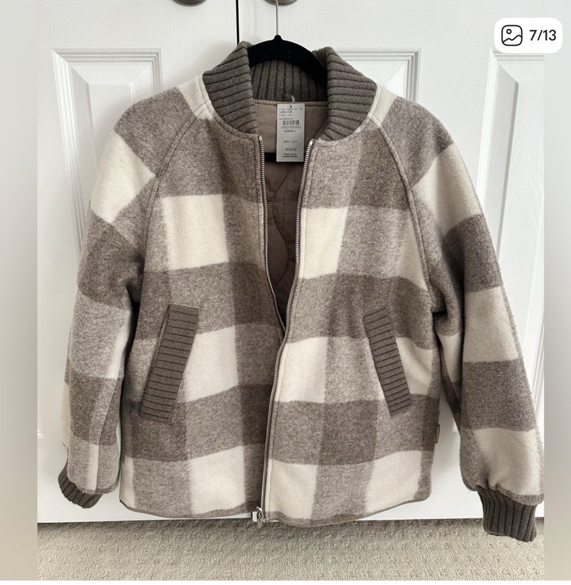 Varley Reno Reversible Quilt Jacket in Fungi, Size Small
