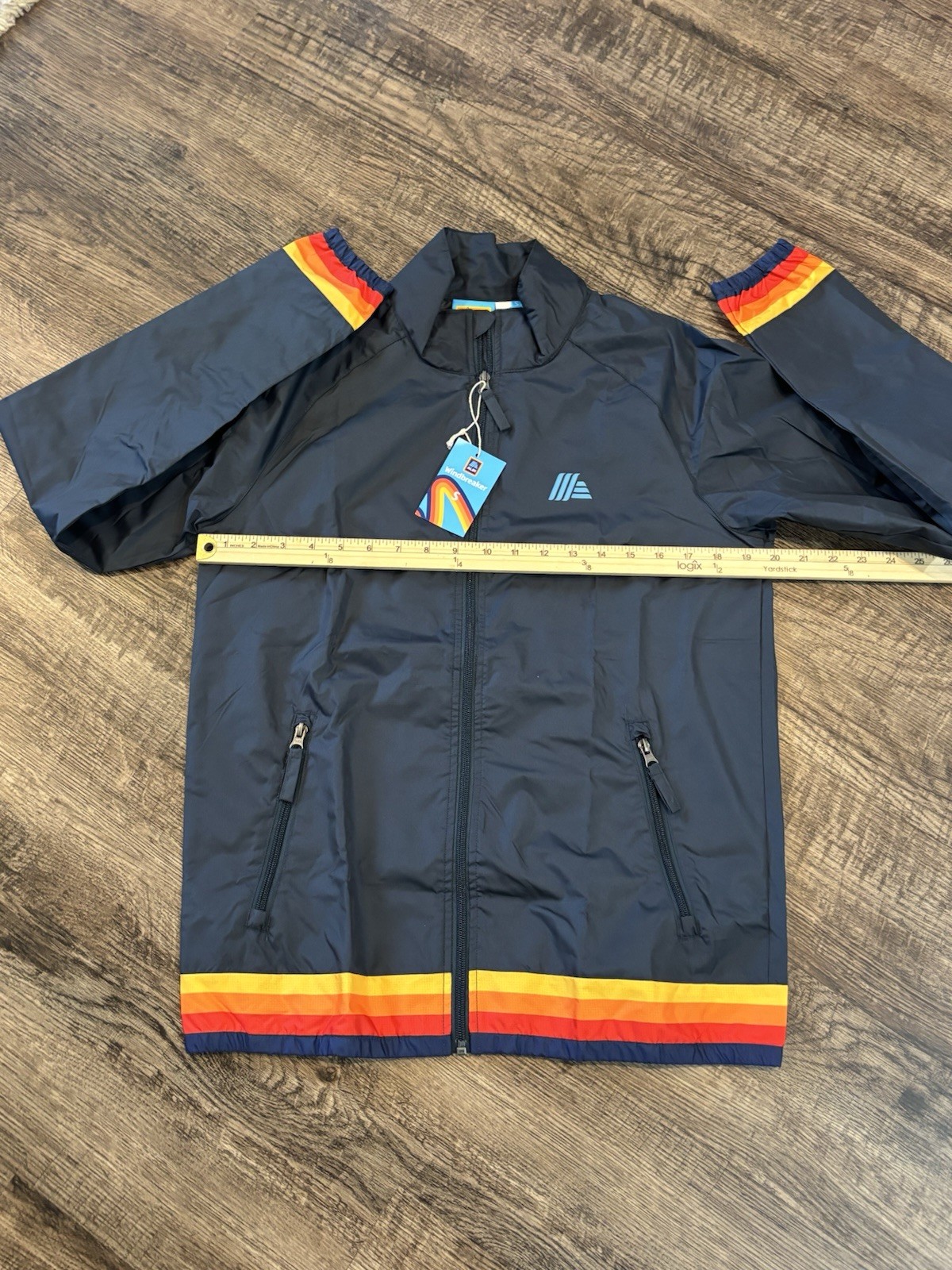 NWT ALDI Gear Navy Blue Full Zip Employee Windbreaker Jacket Sz Small