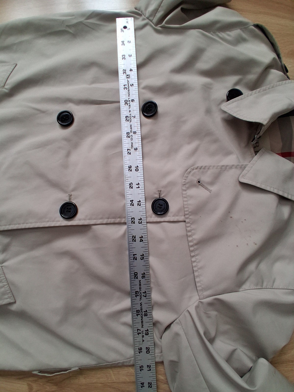 Burberry Brit Beige Double-Breasted Belted Long Trench Coat Pockets UK 6