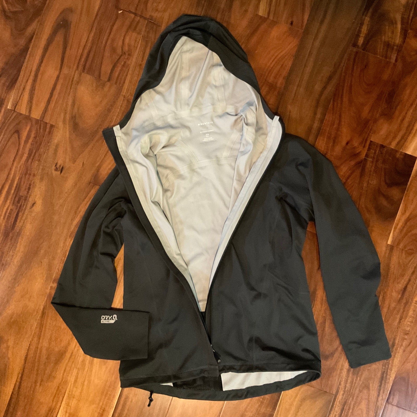 Mountain Hardwear Dry Q Active Hooded Zip Jacket Womens M Gray
