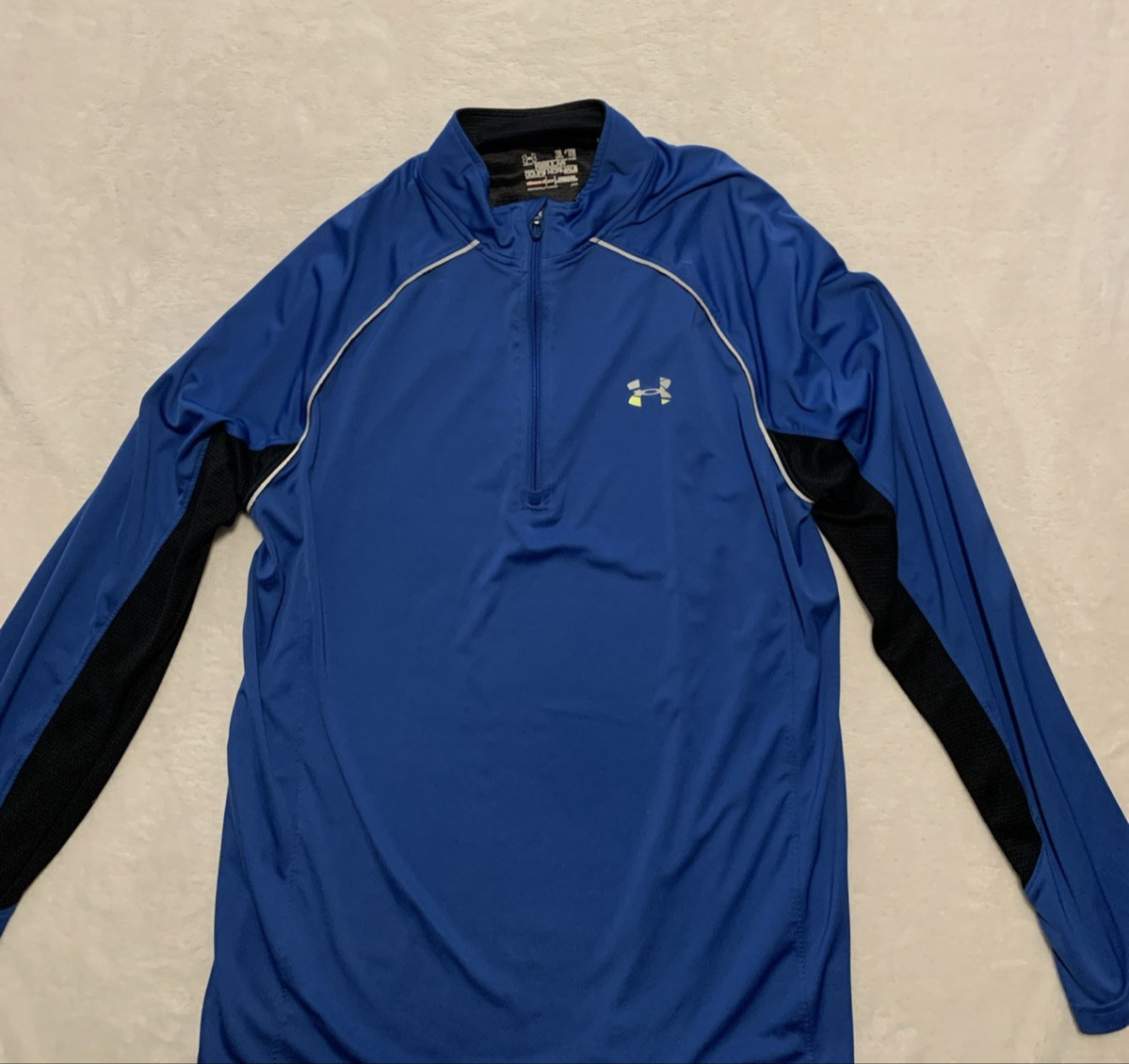 Under Armour Shirt Mens XL Regular Quarter Zip Pullover All Season Gear Run Blue