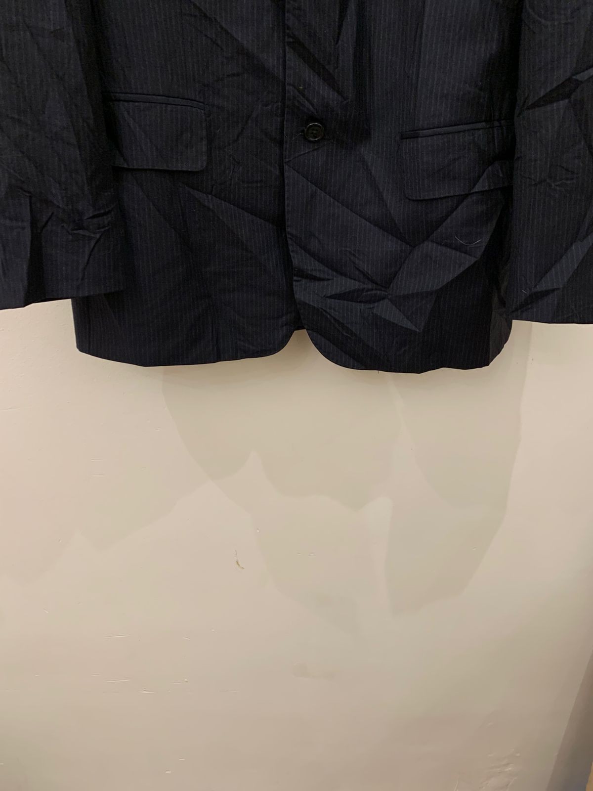 Vintage Baroni Super 150s wool classic dark navy jacket blazer 38R