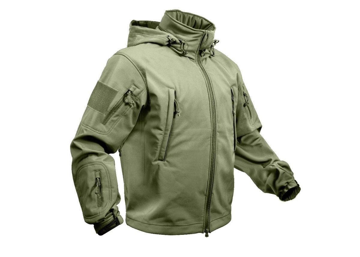 OD GREEN Special OPS Tactical Soft Shell Jacket w/Waterproof Shell 9745 S TO 5X
