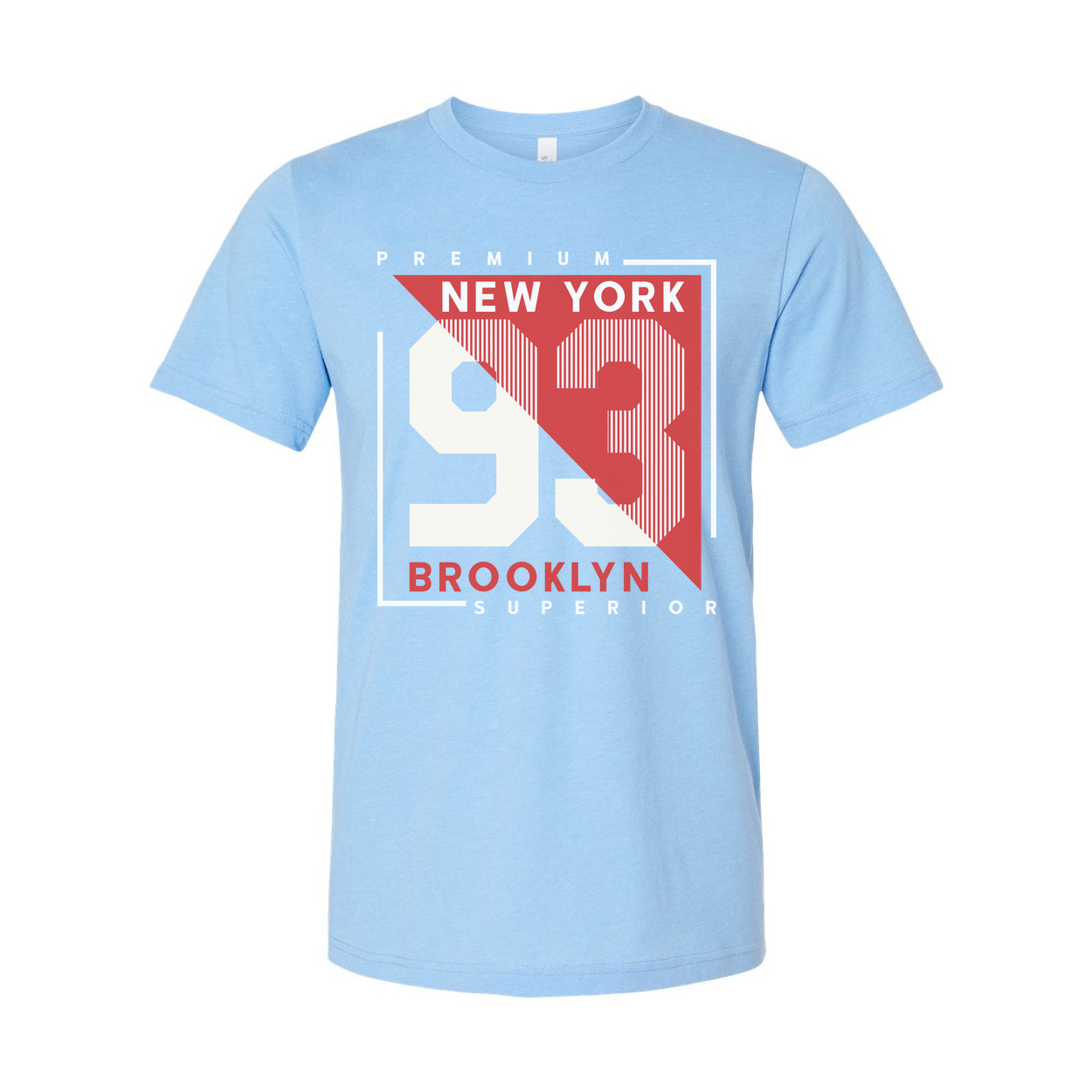 Premium New York 93 Graphic T Shirt With Brooklyn Superior Text Unisex Short Sle