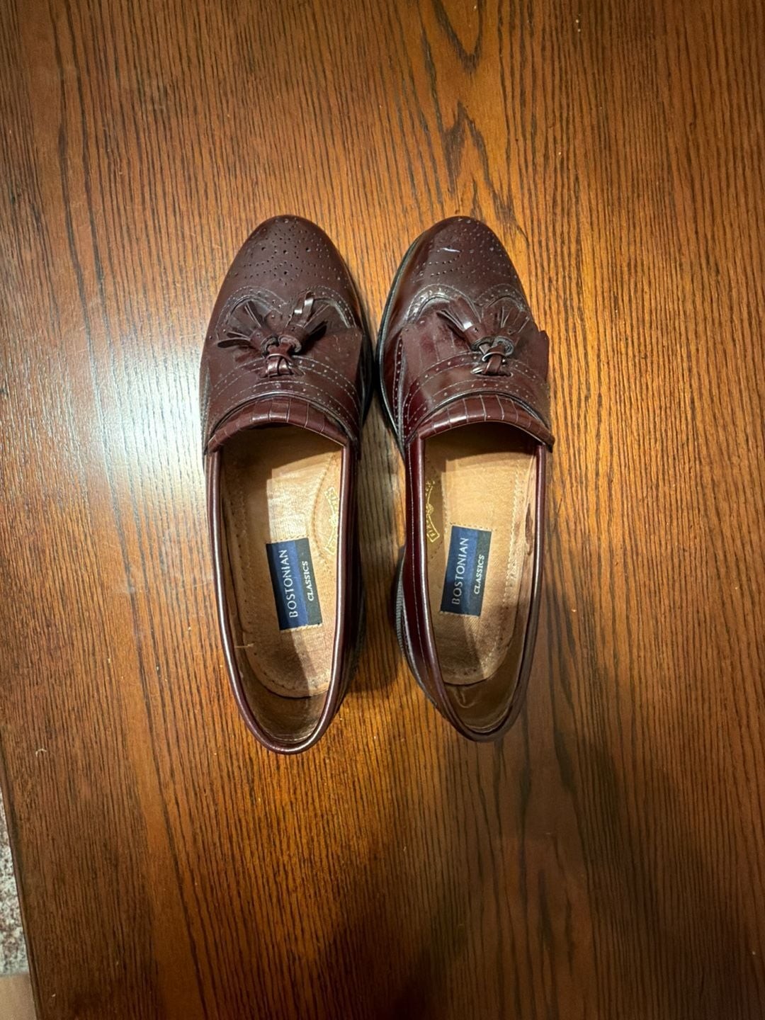 Bostonian Classics Burgundy Leather Tassel Loafers