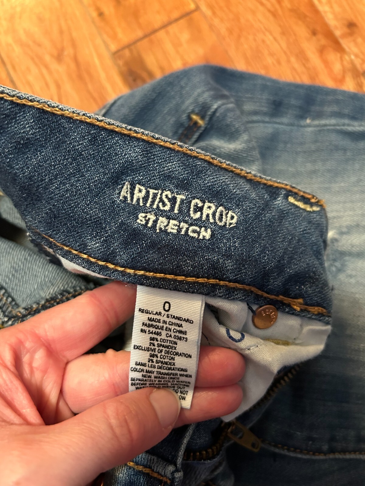 American Eagle Jeans Womens Size 0 Reguar Artist Crop Stretch