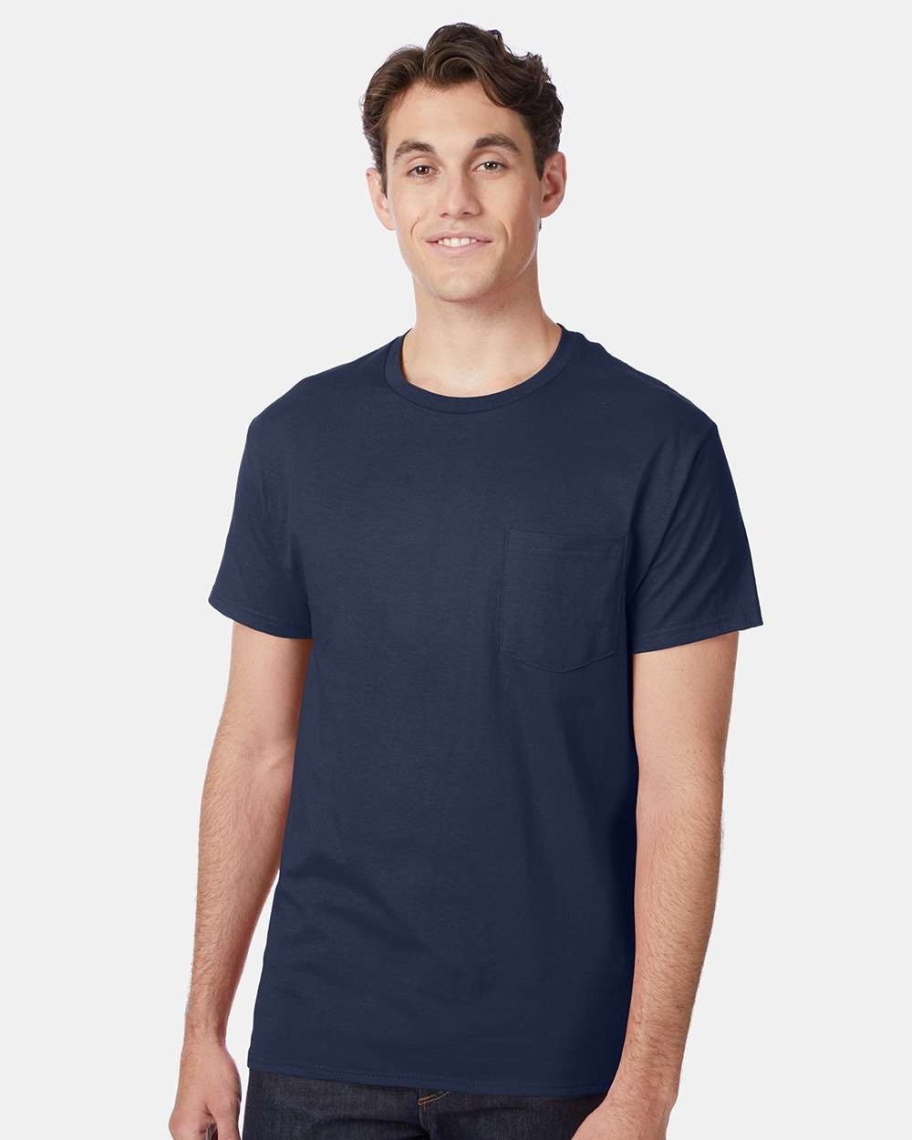 New Hanes Men’s 5590 ComfortSoft 100% Cotton Pocket T-Shirt (Pack of 4)