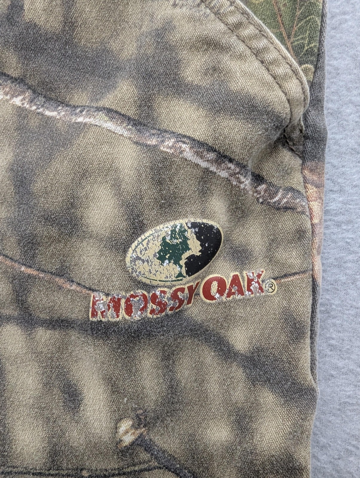 Mossy Oak Cargo Pants Mens 2XL 44-46 Brown Camo Elastic Waist Hunting Outdoor
