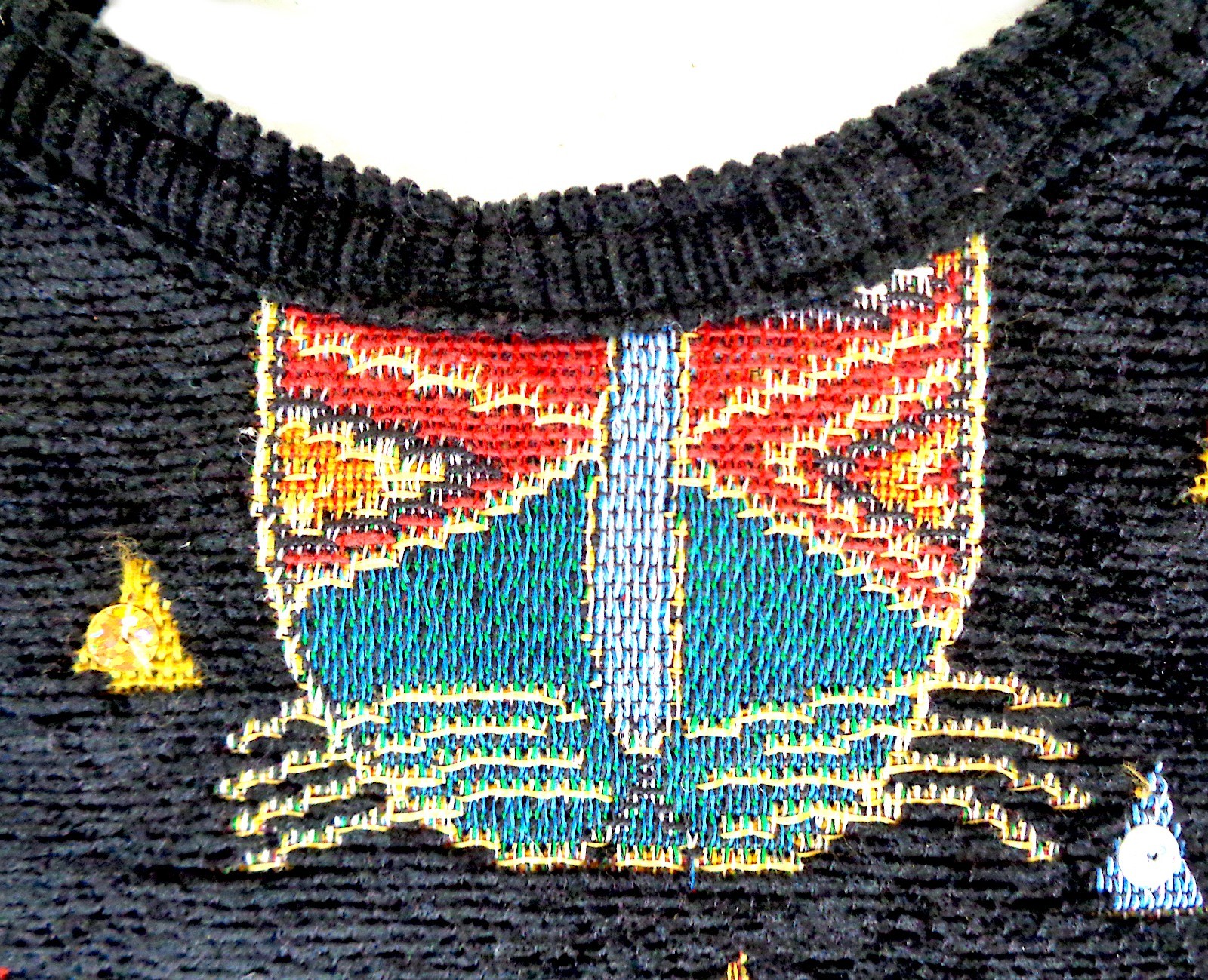 Laurel Burch Cat Tapestry Zip Bag Purse Size Small 12.5″ in x 7.25″
