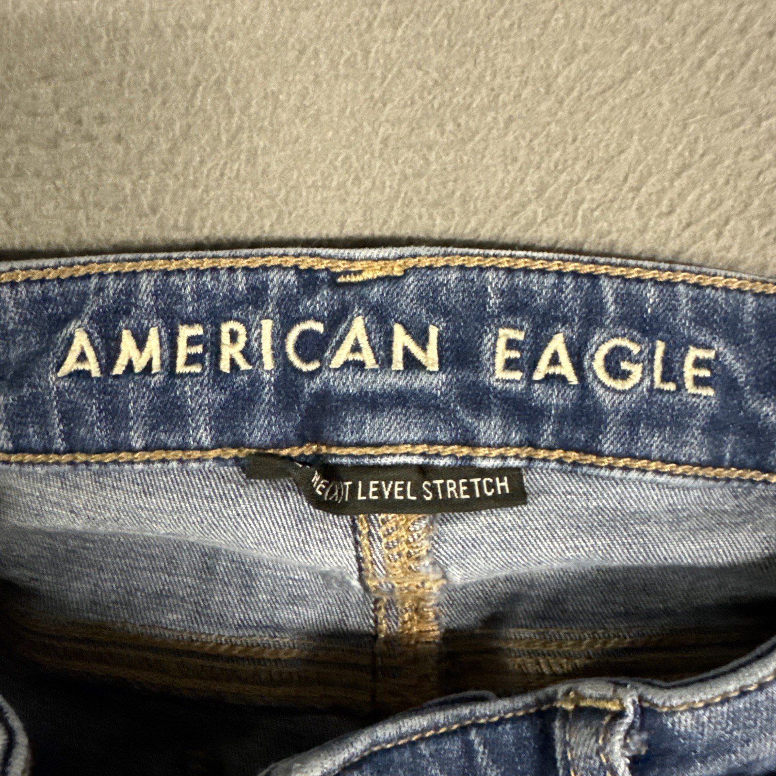 American Eagle Jeans Womens 2 Blue Hi-Rise Jegging Stretch Distressed Denim
