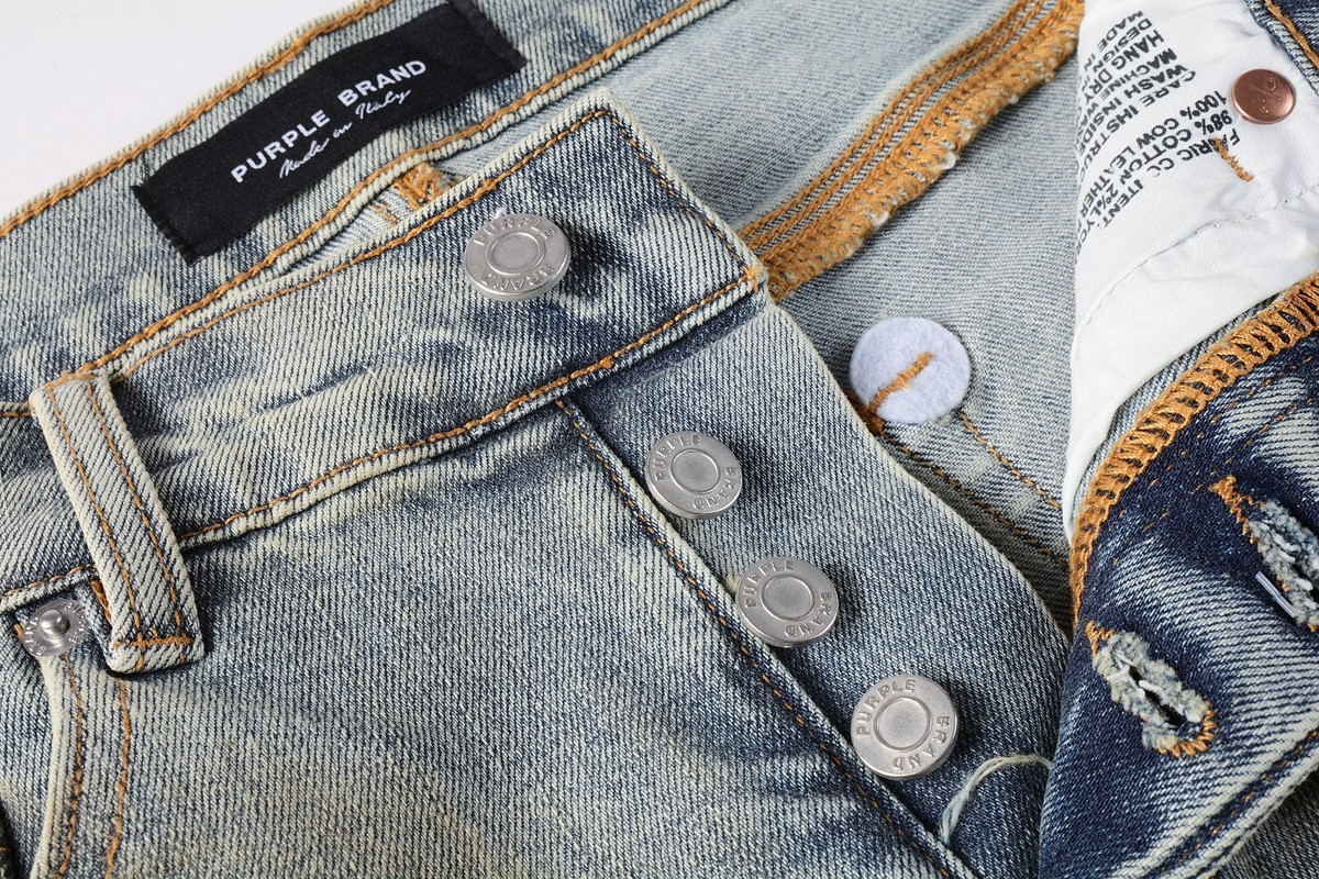 New Purple Brand Men Distressed Denim Pants Printing Slim Fit Jeans .