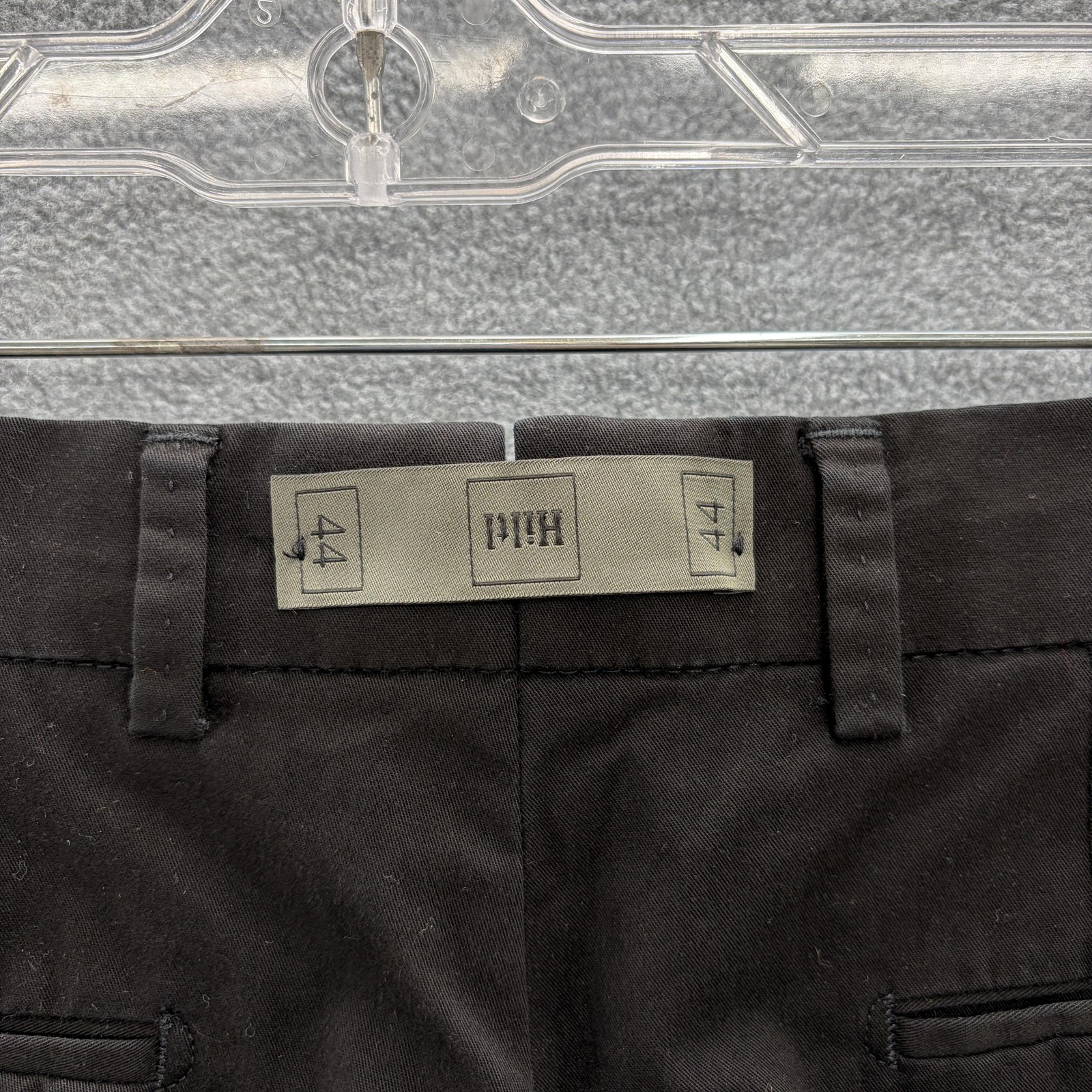 Hiltl Pants Mens 31×29 Black Stretch Chino Parma Dress Flat Front Trousers