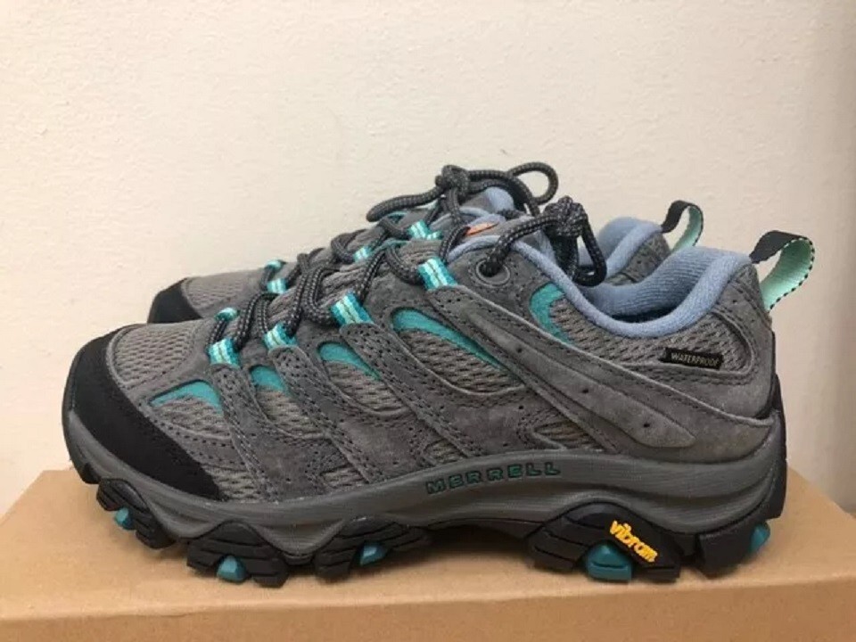 Merrell “Moab 3 WP” Women’s Waterproof Stability Hiking Shoe Granite New!