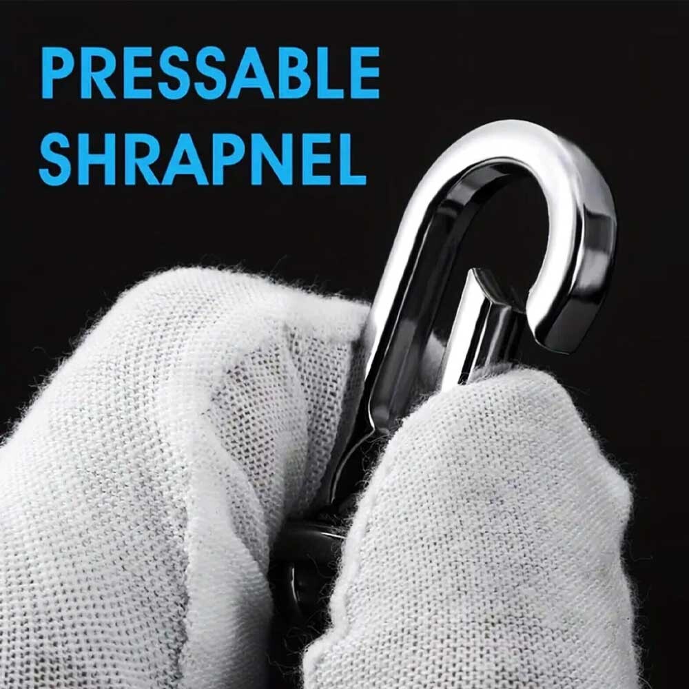 12PCS Keychain Key Ring Carabiner Clip Keyring Chain Fob Holder Silver Metal USA