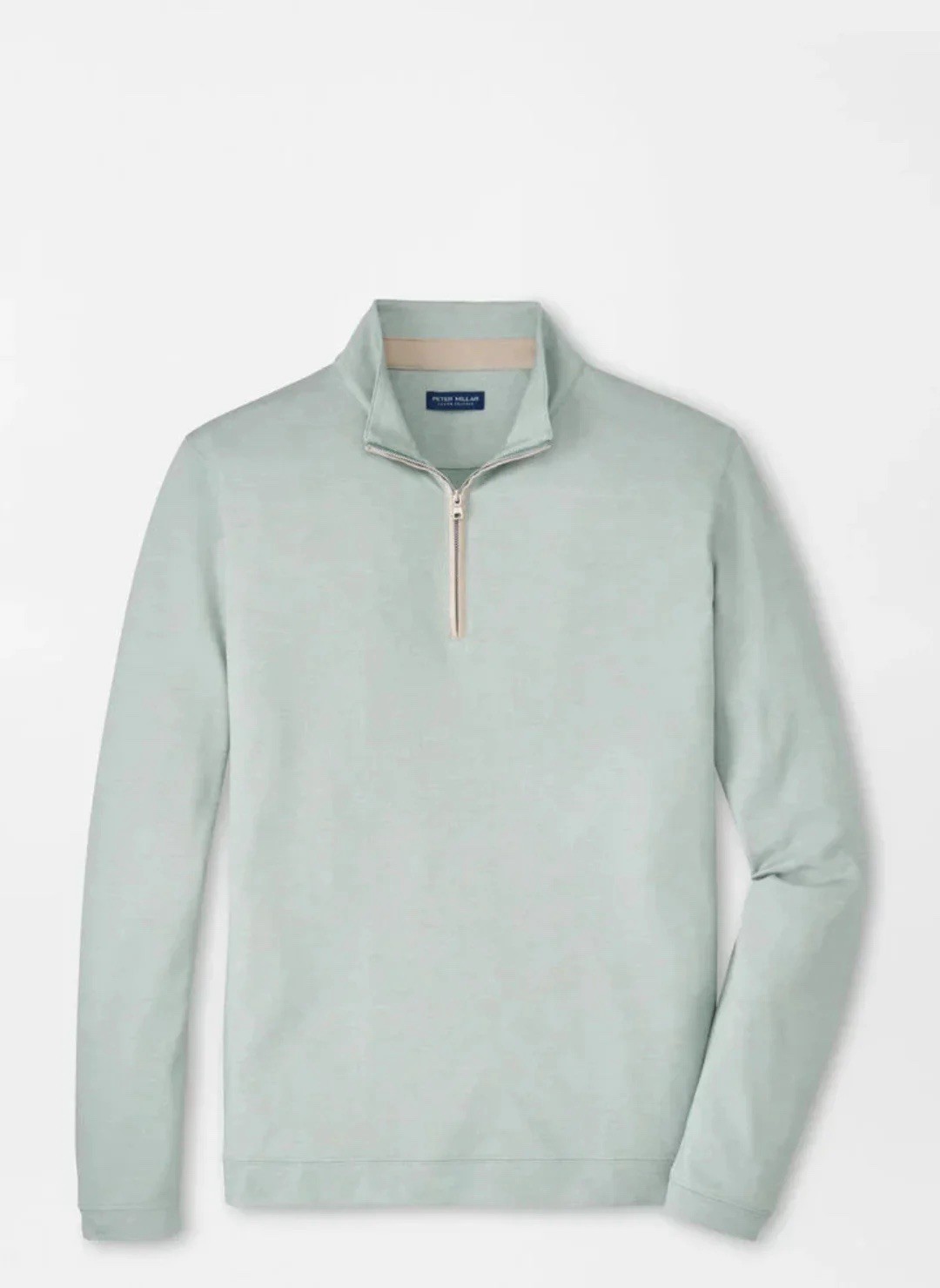 PETER MILLAR Crown Crafted Albatross LARGE Cotton Blend 1/4 Zip Willow Green