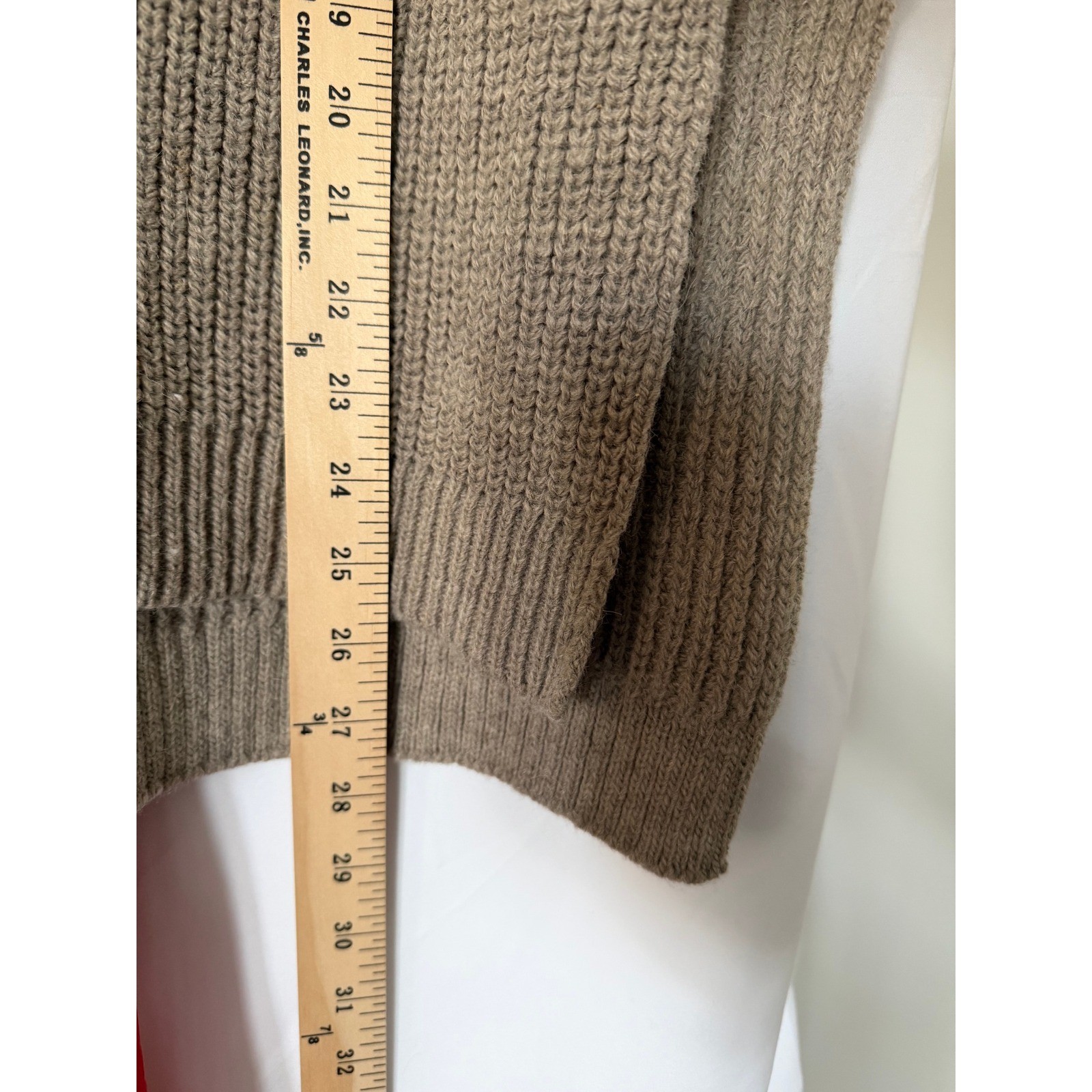 Cocogio Ribbed Knit Womens OS Taupe Sweater Vest Made in Italy Wool Alpaca Blend