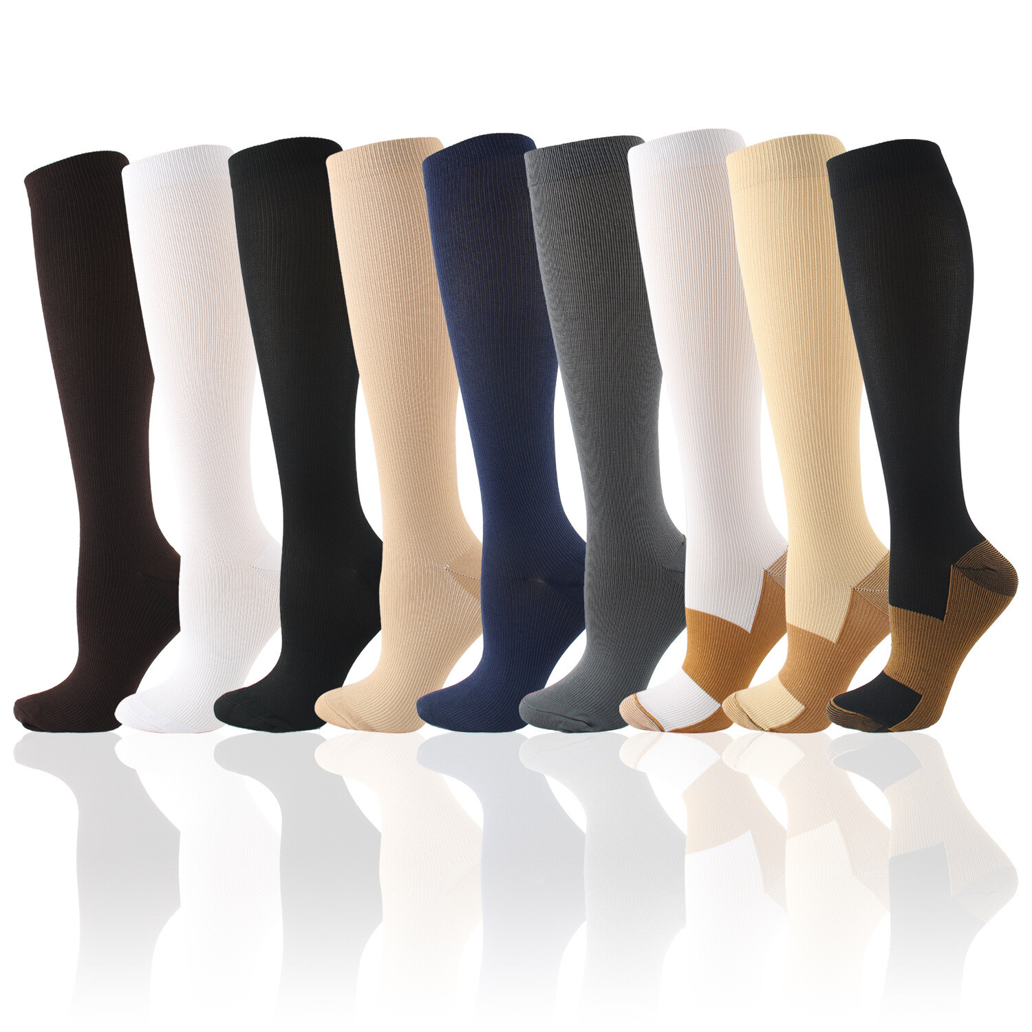 Compression Socks Stockings Womens Mens Knee High Medical 20-30 mmHG S/M-X/XL