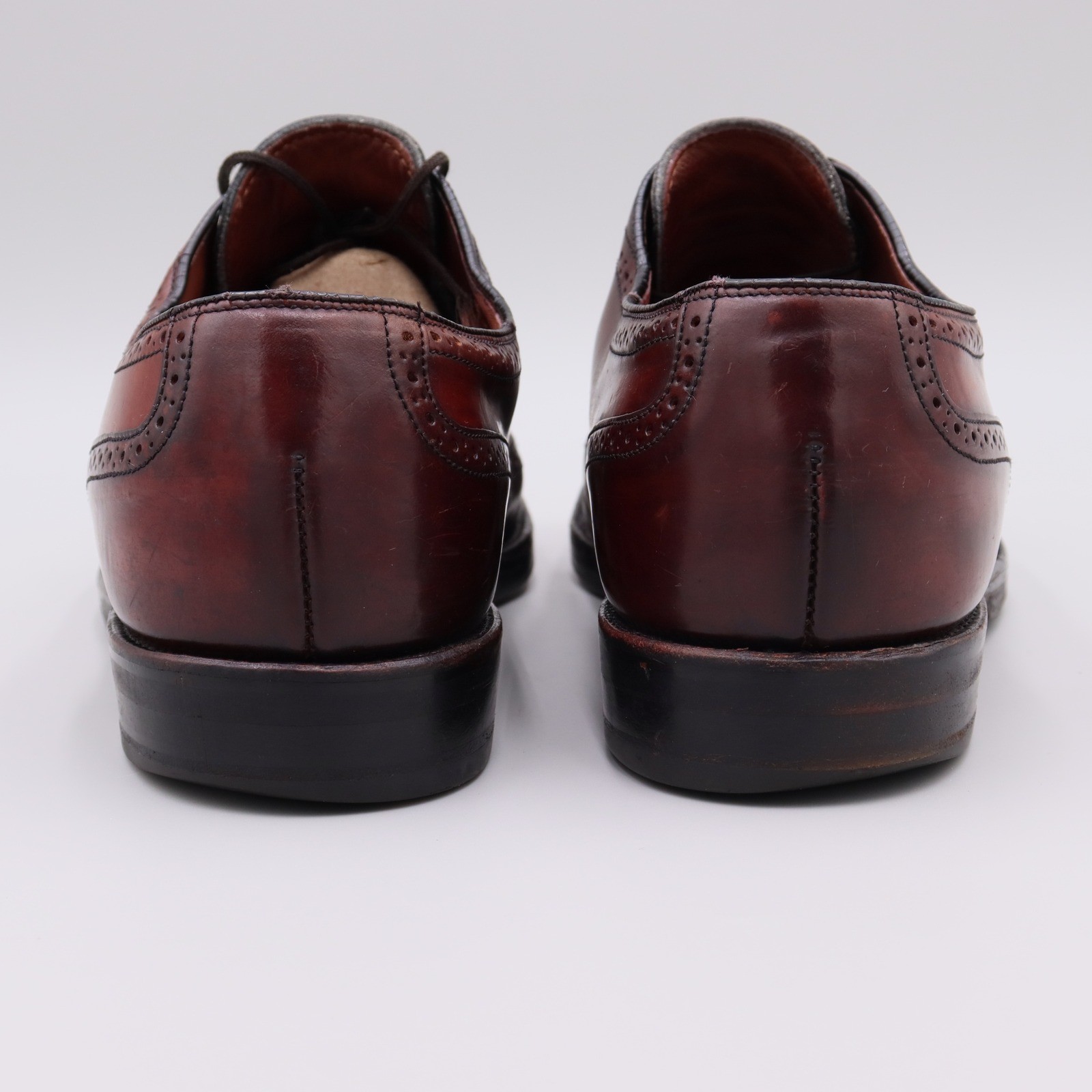 Bostonian Windsor Shell Cordovan Leather Wingtip Dress Shoes Size 10 US Burgundy