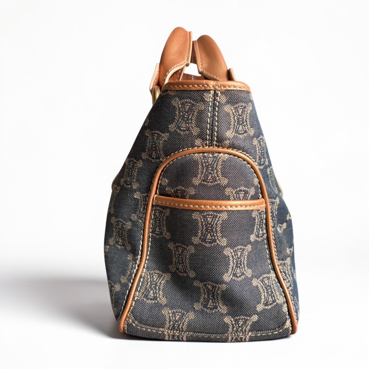 CELINE Shoulder Bag Boogie Bag Macadam Denim Authentic