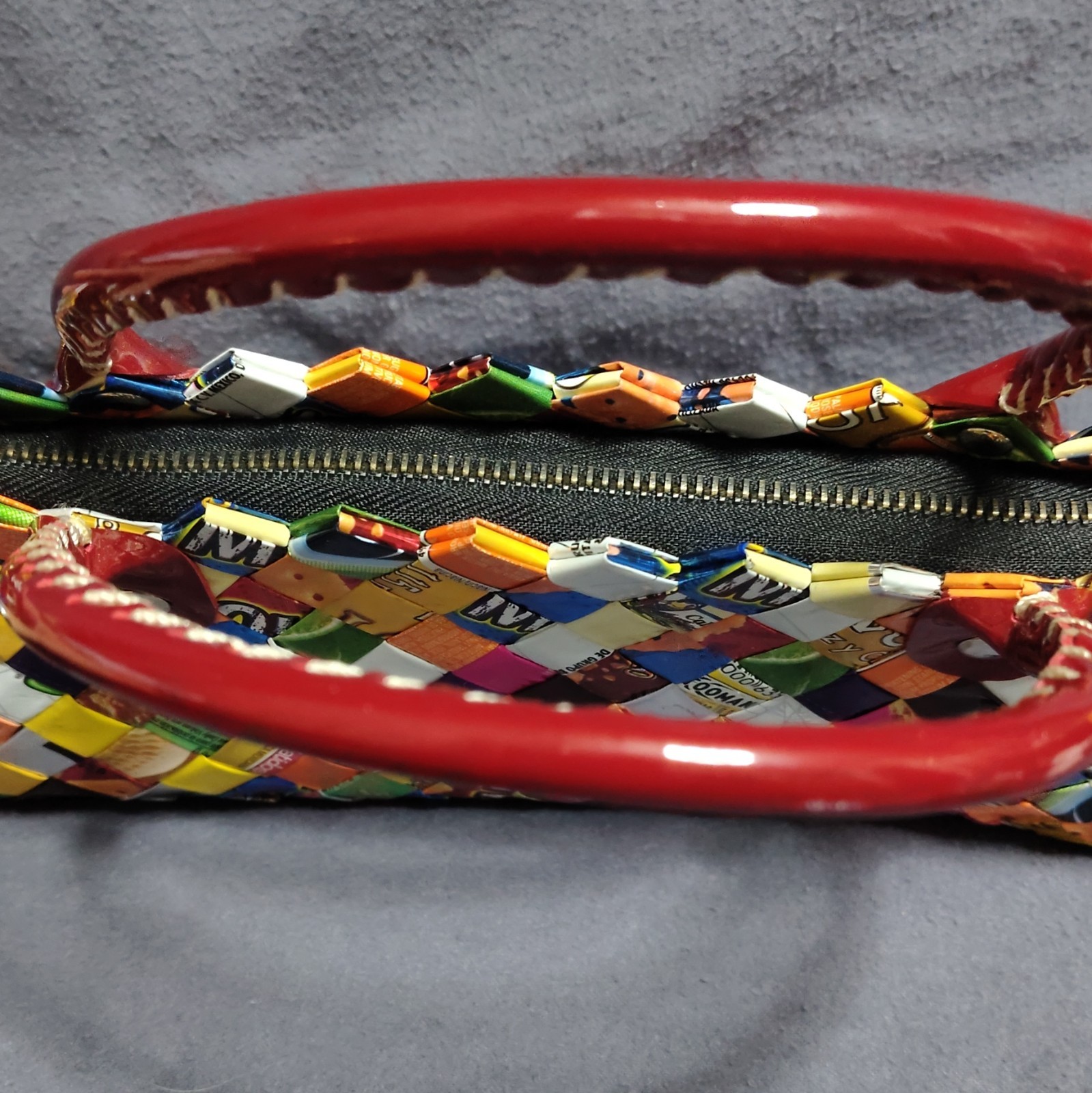 Nahui Ollin Multicolor Woven Candy Wrapper Bag