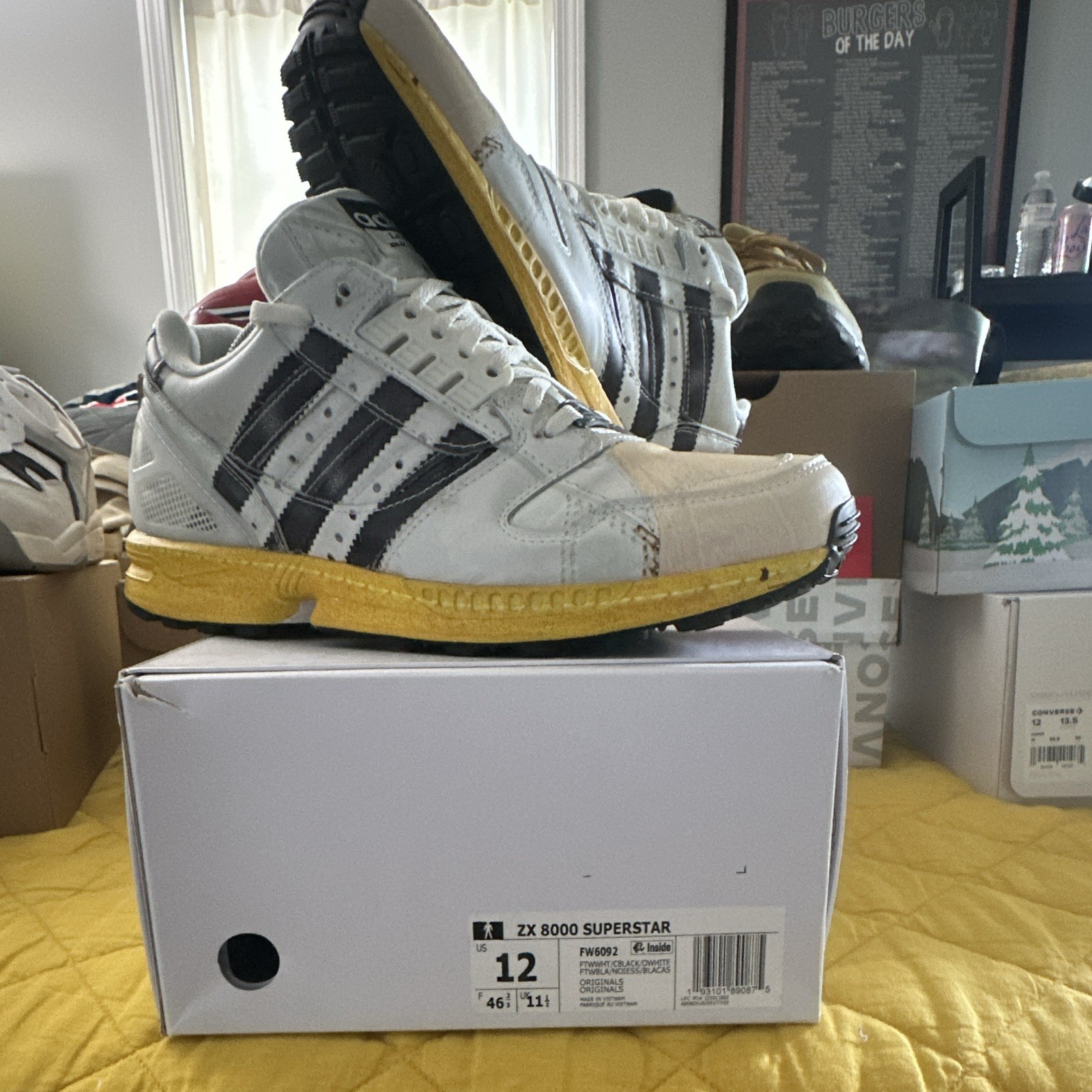 ADIDAS ZX8000 SUPERSTAR A-Z US M 12 FW6092 LIGHTLY USED WITH BOX