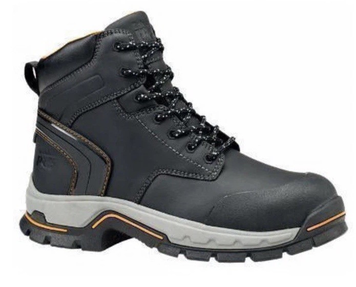 TIMBERLAND PRO MEN’S STOCKDALE ALLOY TOE WORK BOOT – BLACK – SIZE 7 MEDIUM