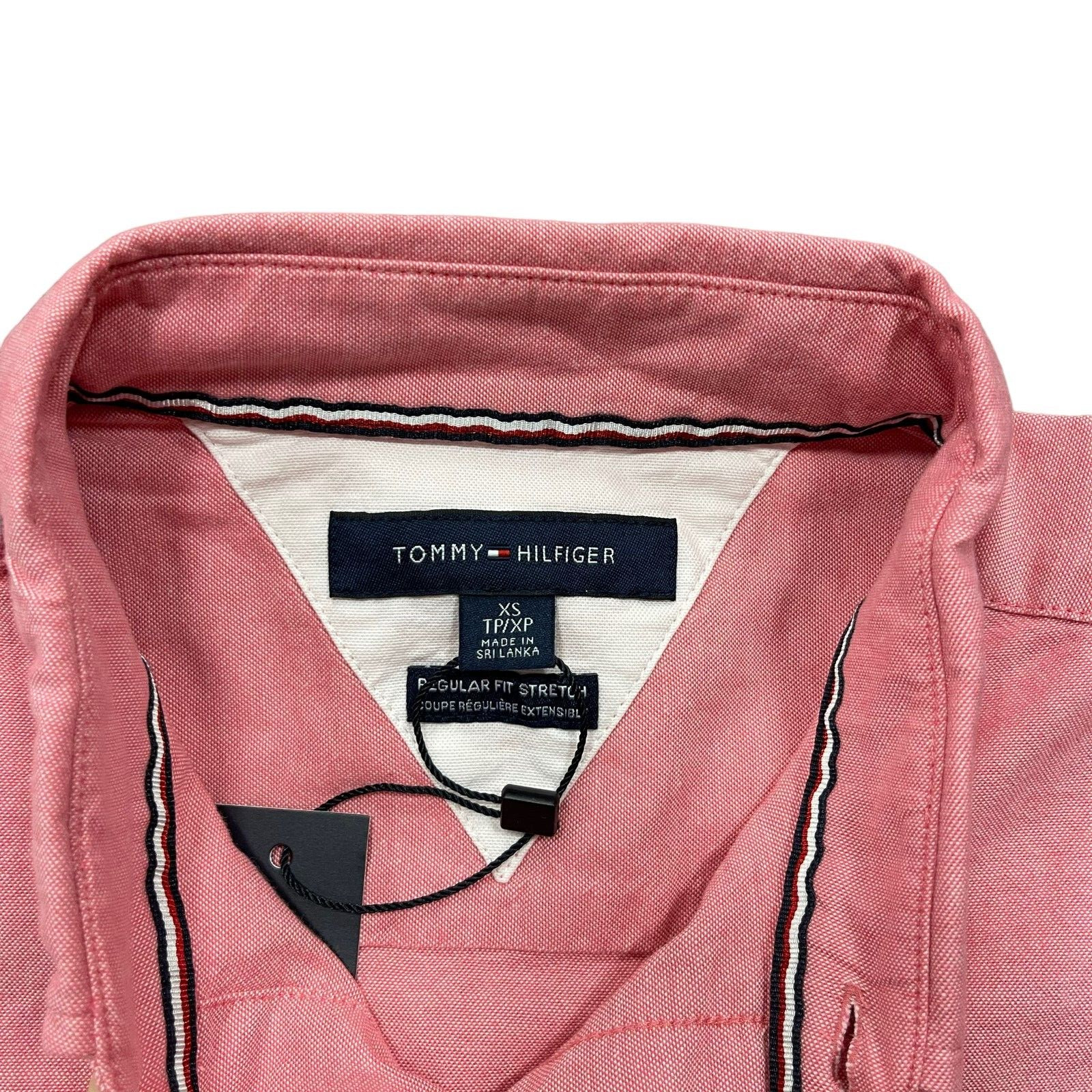 NWT Tommy Hilfiger Men’s Regular Fit Stretch Cotton Oxford Short Sleeve Shirt