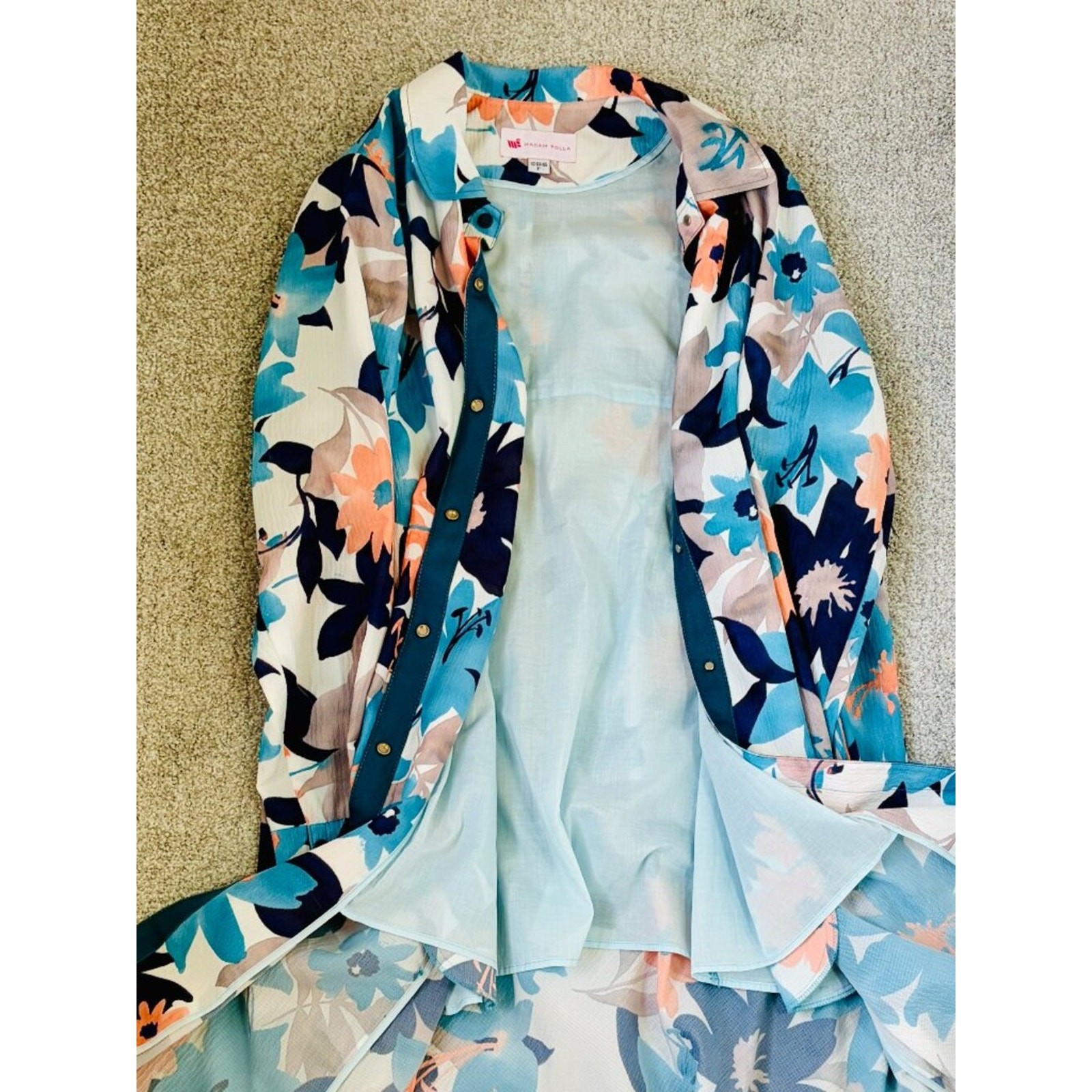 Madam Polla *Korean Vintage* Kidcore/Retrocore Lined Floral Tunic Jacket- M/L