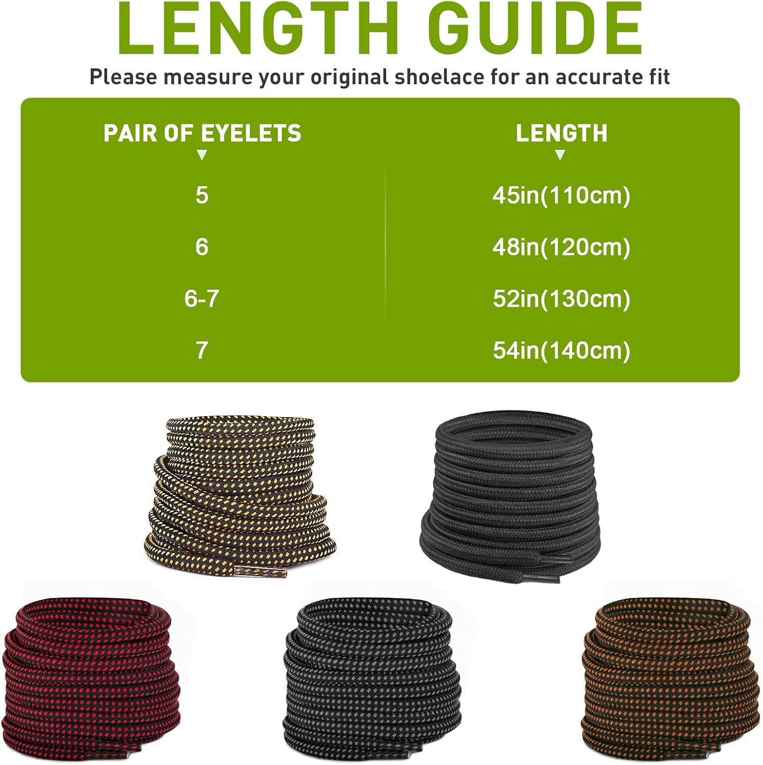 2 Pairs Shoelaces for Merrell Moab Boot, 13/64”(5Mm) Boot round Shoe Laces Stri