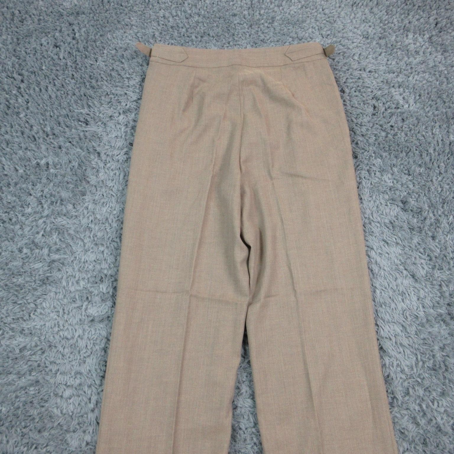 J.CREW Pants Womens 6 Tall Beige Twill Dress Pants Mario Bellucci 32×34.5* NWT