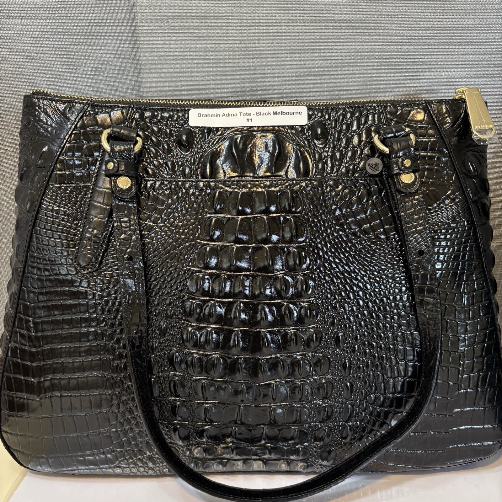 BRAHMIN ADINA Black Melbourne Leather Tote Leather NWT – See pics / 2 available